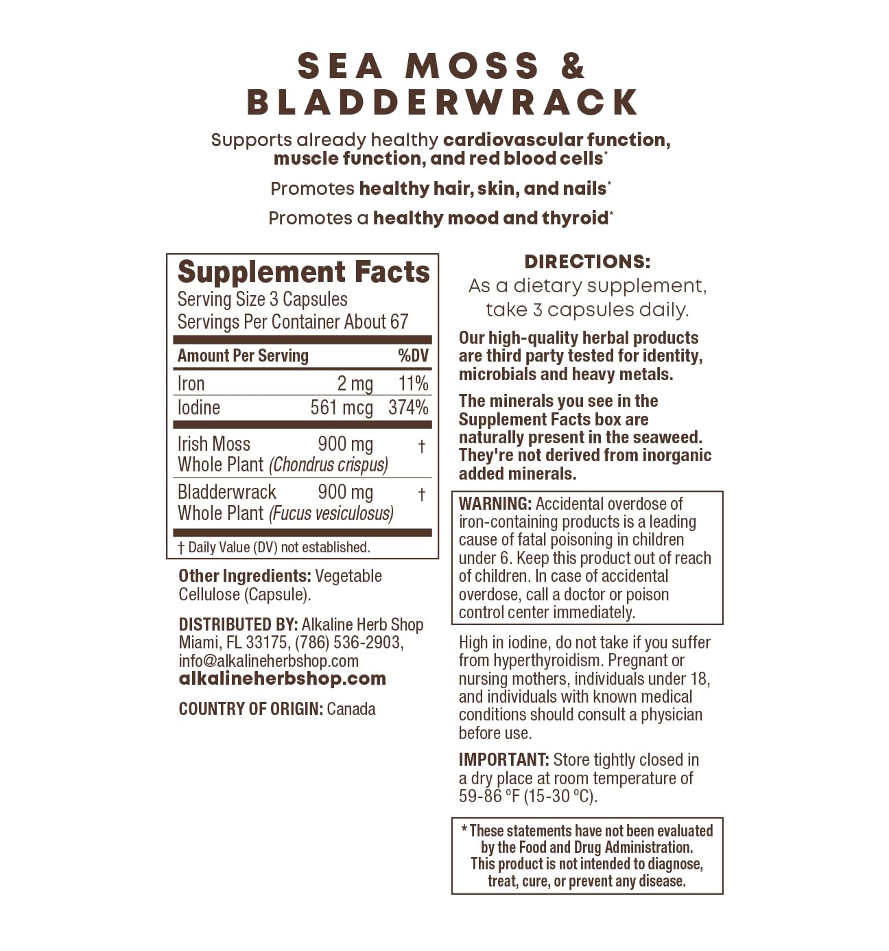 Alkaline Herb Shop The Boost Bundle - Organic Sea Moss & Bladderwrack with Plant-Based Chlorophyll and Iron Supplement | Immune Support, Energy Boost & Detox for Daily Wellness