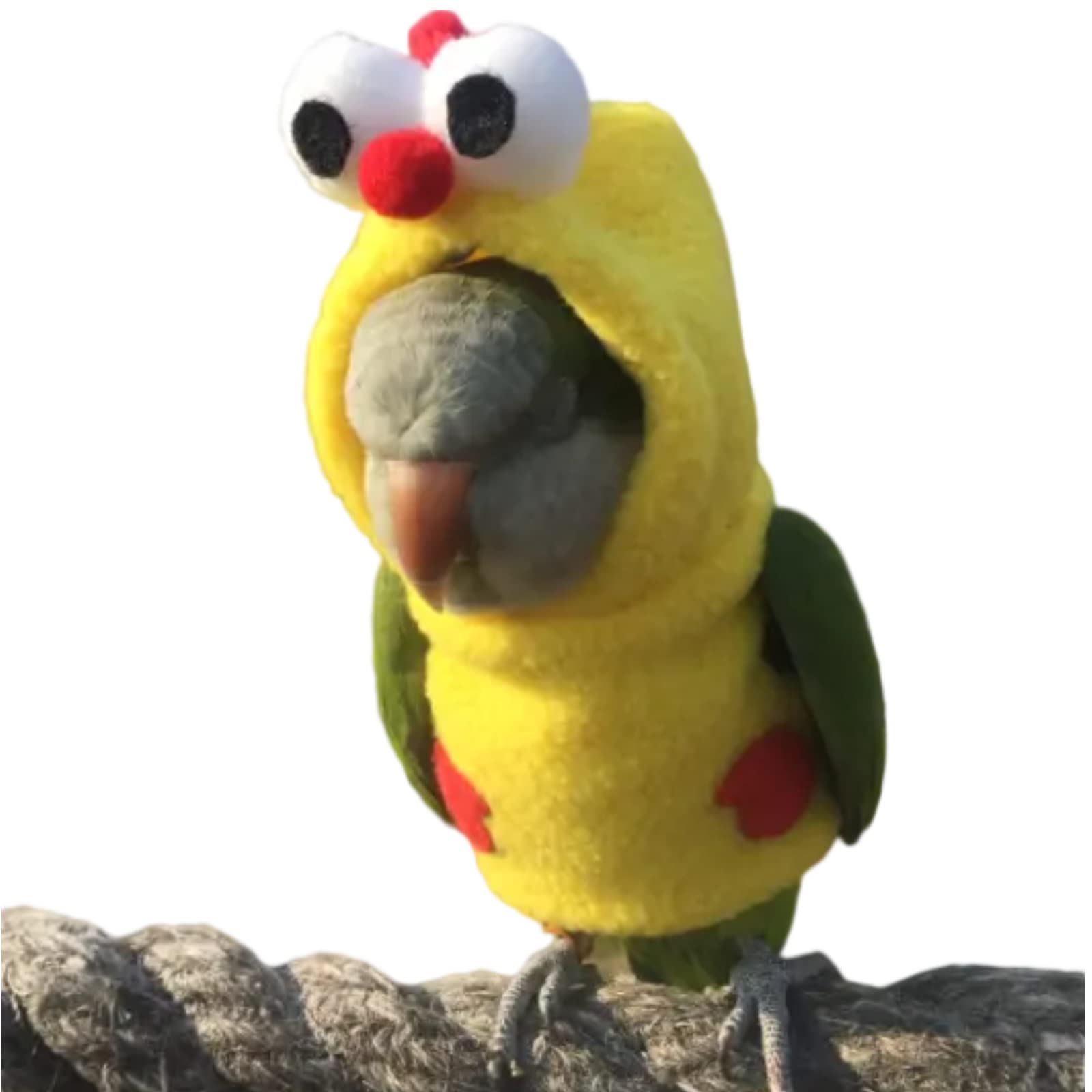 Bird Diaper Flight Suit - Chicken Shaped Bird Costume for Parrots, Lovebirds, Parakeets & Cockatiels | Small Animal Apparel & Cosplay Photo Prop (Green-cheeked Conure) - Perfect for Pet Parties, Halloween & Photo Shoots