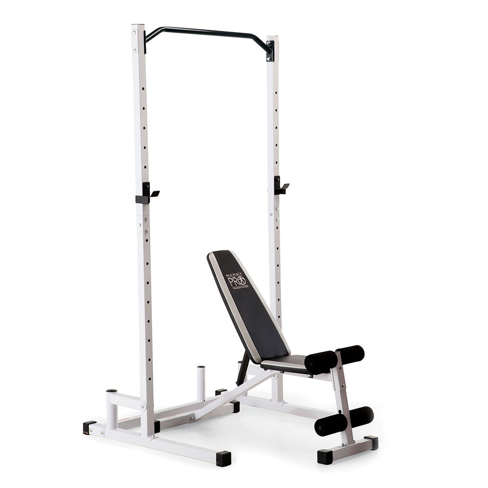 Marcy SM-5092 Power Cage and Weight Bench - Heavy Duty Home Gym Equipment for Strength Training & Workouts - Perfect for Home Fitness, Bodybuilding & CrossFit