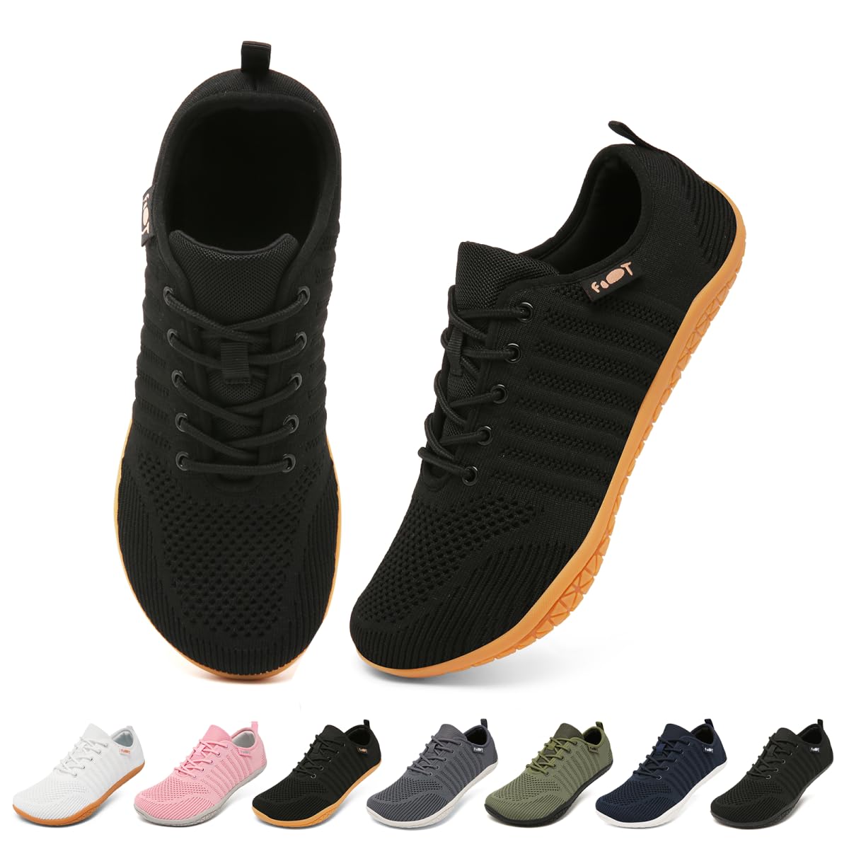 **Geweo Barefoot Shoes for Men & Women - Minimalist Sneakers with Breathable Upper, Wide Toe Box & Non-Slip Rubber Sole - Lightweight Walking, Running & Fitness Shoes (Sizes 37-47) - Perfect for Trail Running, Gym Workouts & Everyday Comfort**