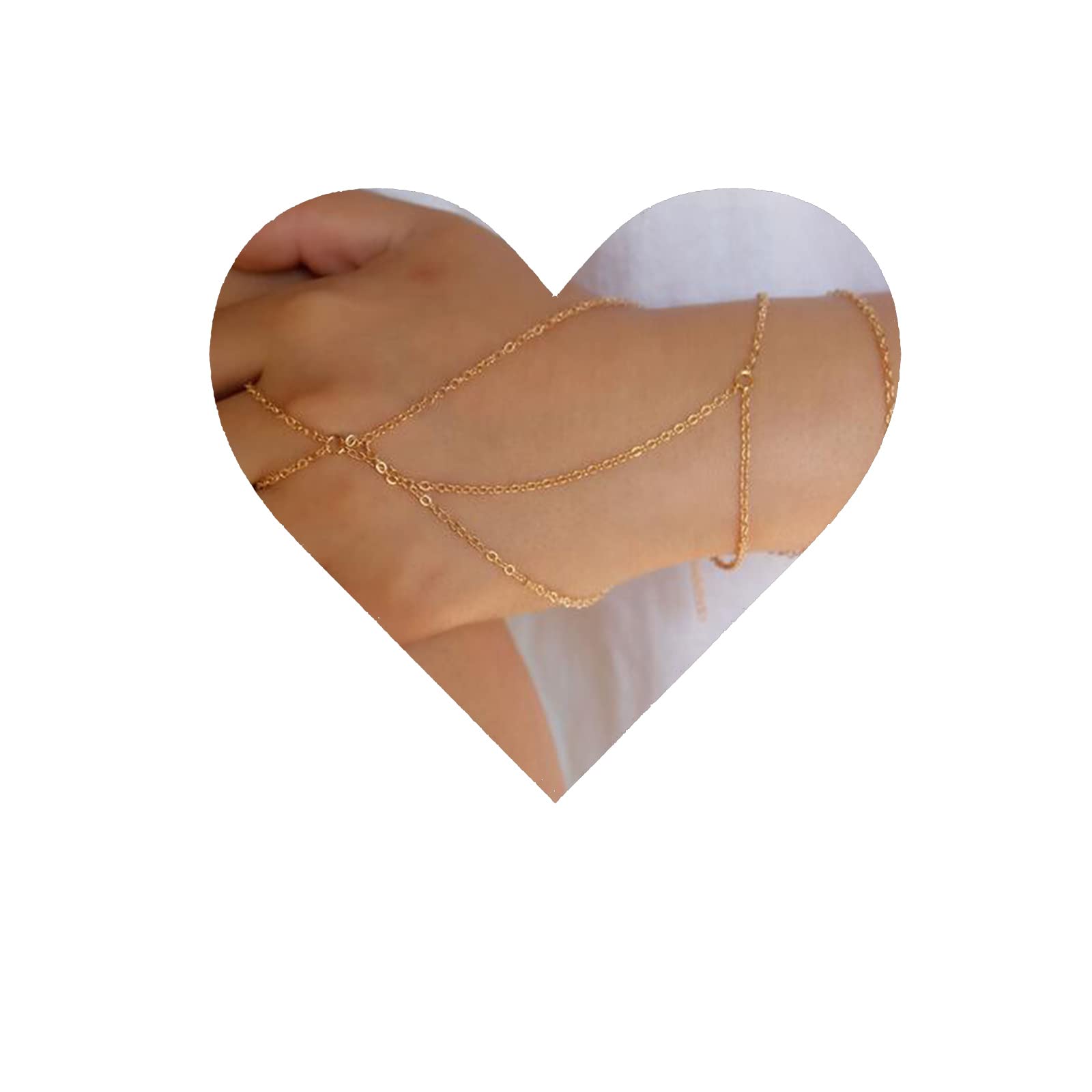 Boho Finger Ring Bracelet - Gold Layered Tassel Chain Bracelet Ring, Vintage Slave Bracelet Hand Harness Jewelry for Women & Girls | Perfect for Music Festivals, Boho Chic Outfits & Gift Giving