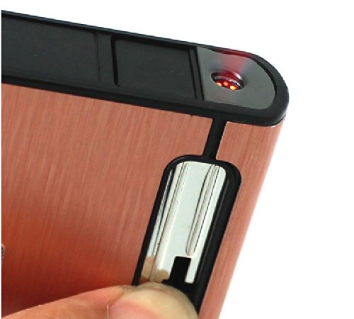 Pink Cigarette Case Dispenser with Butane Jet Torch Lighter - Holds 10 Cigarettes | Portable & Stylish Accessory for Smokers | Perfect for Travel, Parties, and Everyday Use
