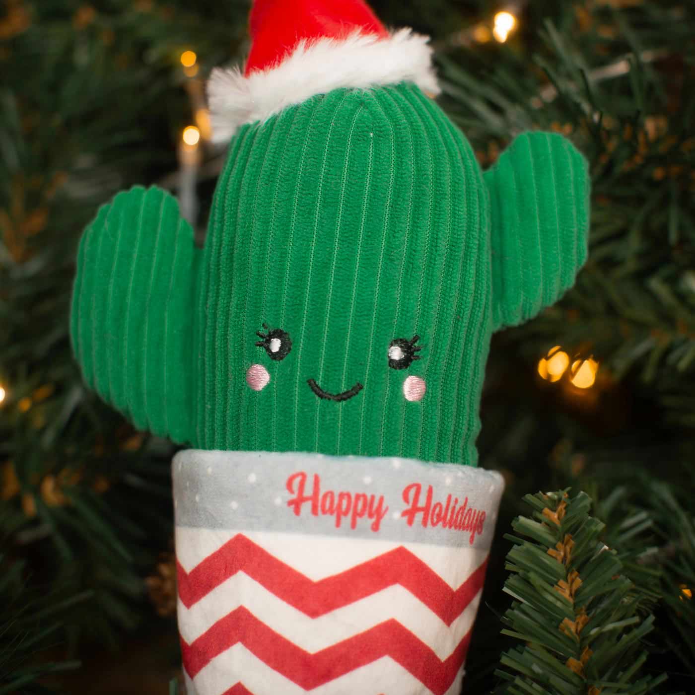 KONG Holiday Wrangler Cactus Dog Toy - Durable Chew Toy for Aggressive Chewers - Christmas & Halloween Pet Gift - Fun Interactive Play for Medium & Large Dogs - Perfect for Indoor & Outdoor Activities