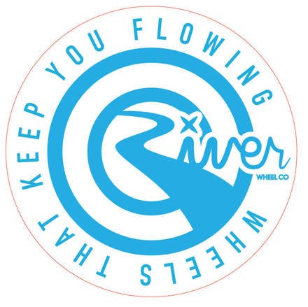 River Wheel Co. Large Round Sticker - Premium Vinyl Decal for Laptops, Water Bottles & DIY Crafts - Perfect for Home Decor, Office & Personalization