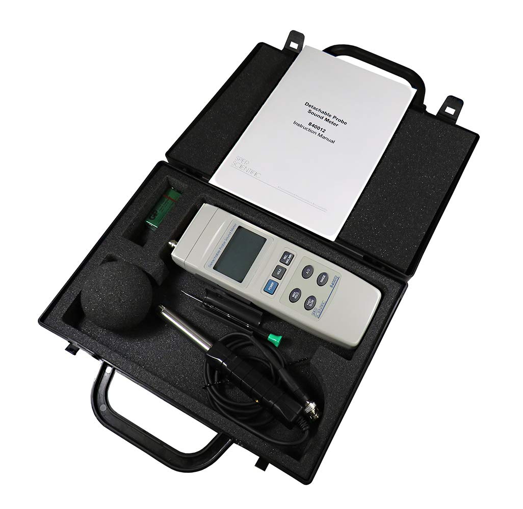 Sper Scientific 840012 Digital Sound Level Meter with Detachable Probe - Noise Measurement for Home, Office, and Industrial Use