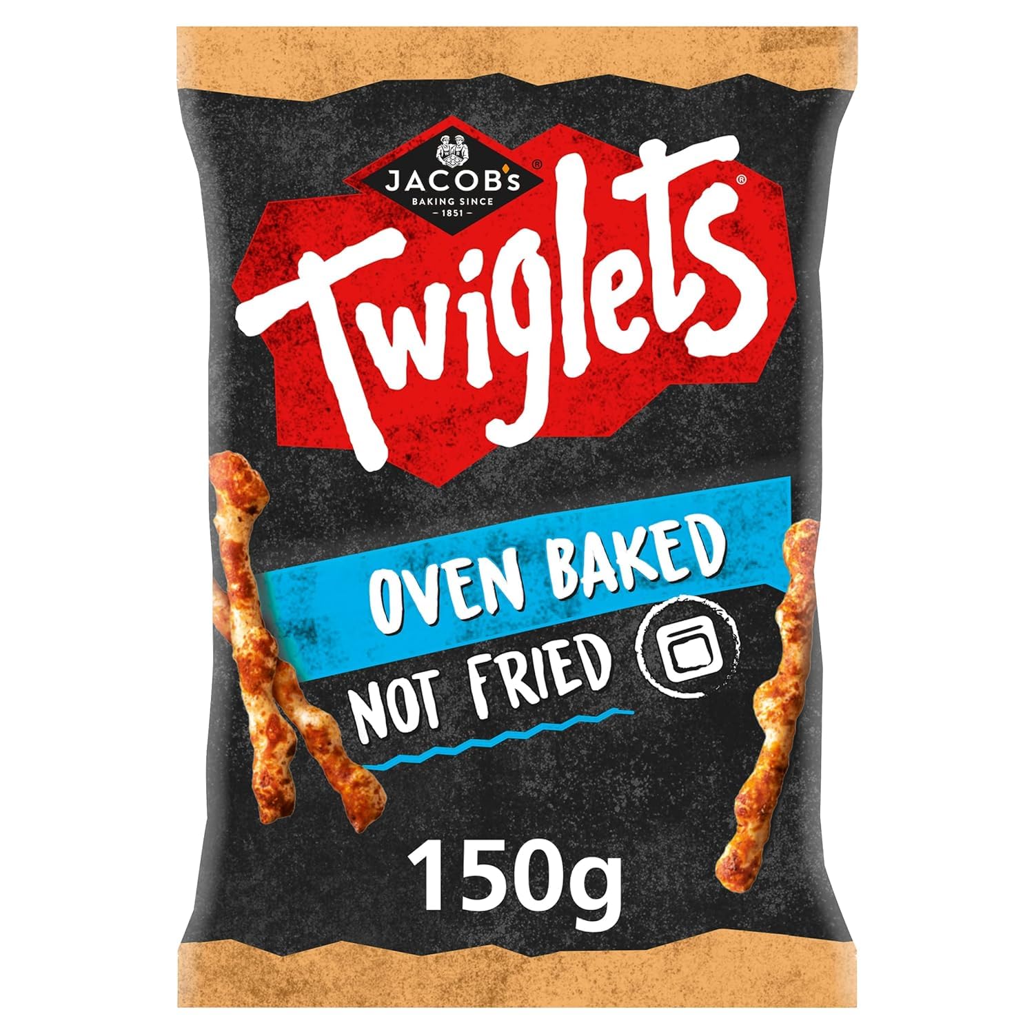Jacob's Twiglets Original Crunchy Wheat Snacks - 6 Pack (150g Each) | Baked Whole Wheat Biscuit Sticks | Perfect for Parties, Movie Nights & Healthy Snacking