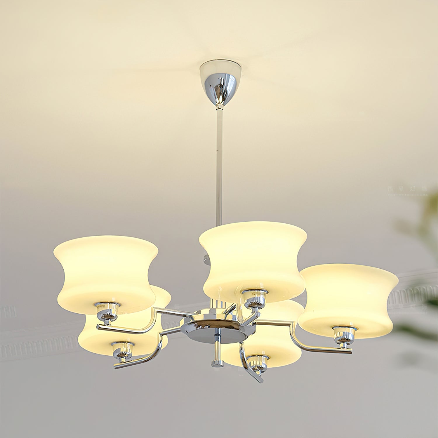 Elegant Blue Crystal Chandelier - Modern Ceiling Light Fixture for Dining Room, Bedroom & Living Room Decor | Energy Efficient LED Lighting for Home & Office