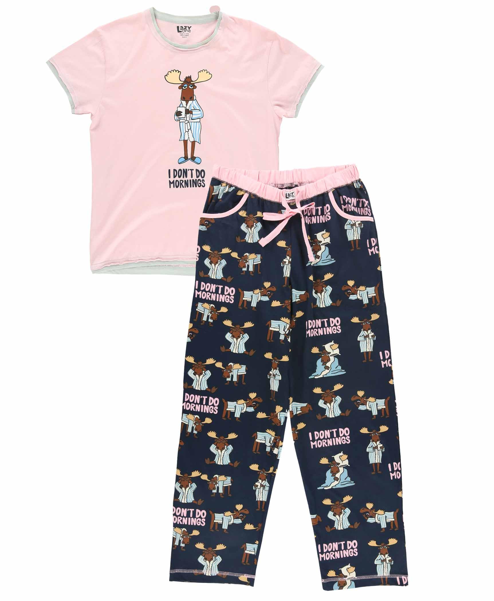 Lazy One Women's Pajama Set - Soft Short Sleeve Sleepwear with Cute Animal Prints, Comfortable Relaxed Fit for Lounge & Sleep - Perfect for Bedtime, Relaxation & Gifts