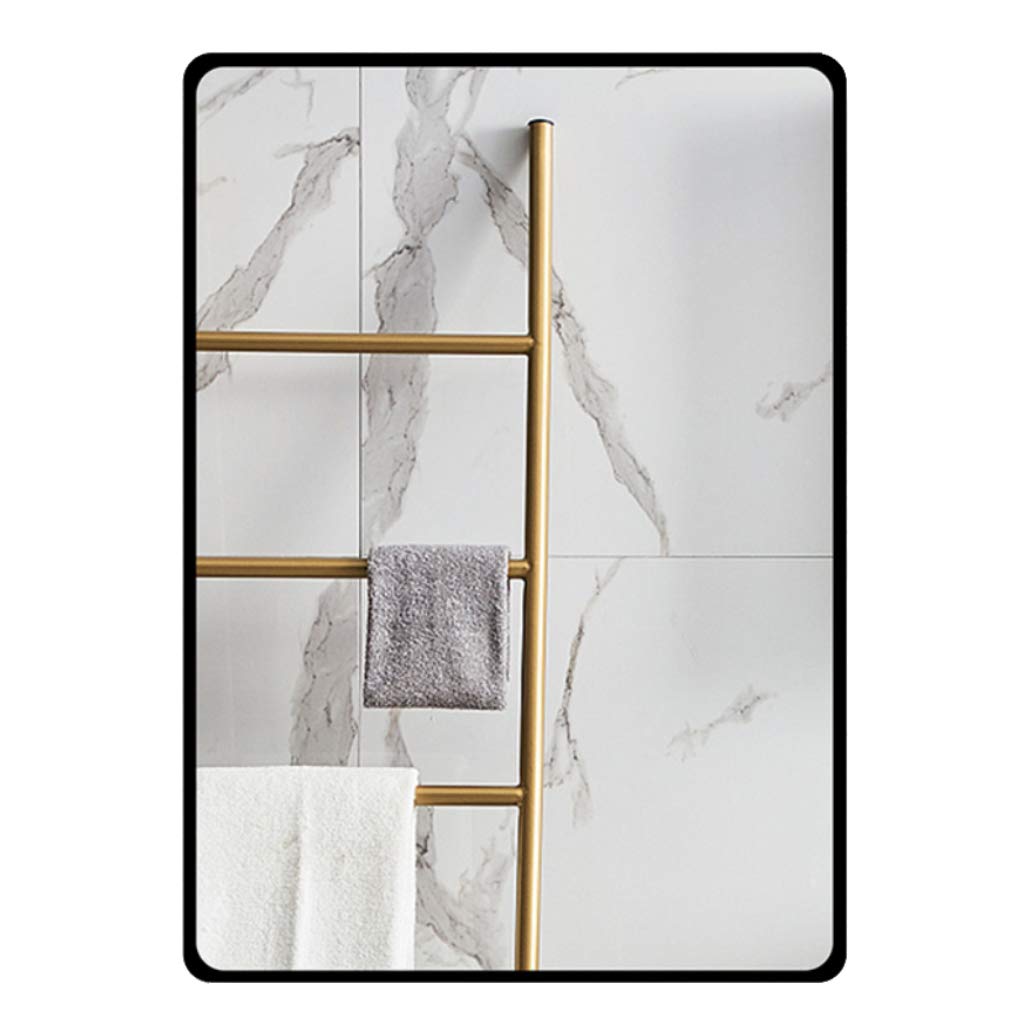 Modern Large Rectangle Wall Mirror - Metal Frame Horizontal Hanging Decor for Living Room, Bathroom, Hallway (19.7x27.6 & 23.6x31.5 Inches) - Perfect for Vanity, Entryway & Home Decor