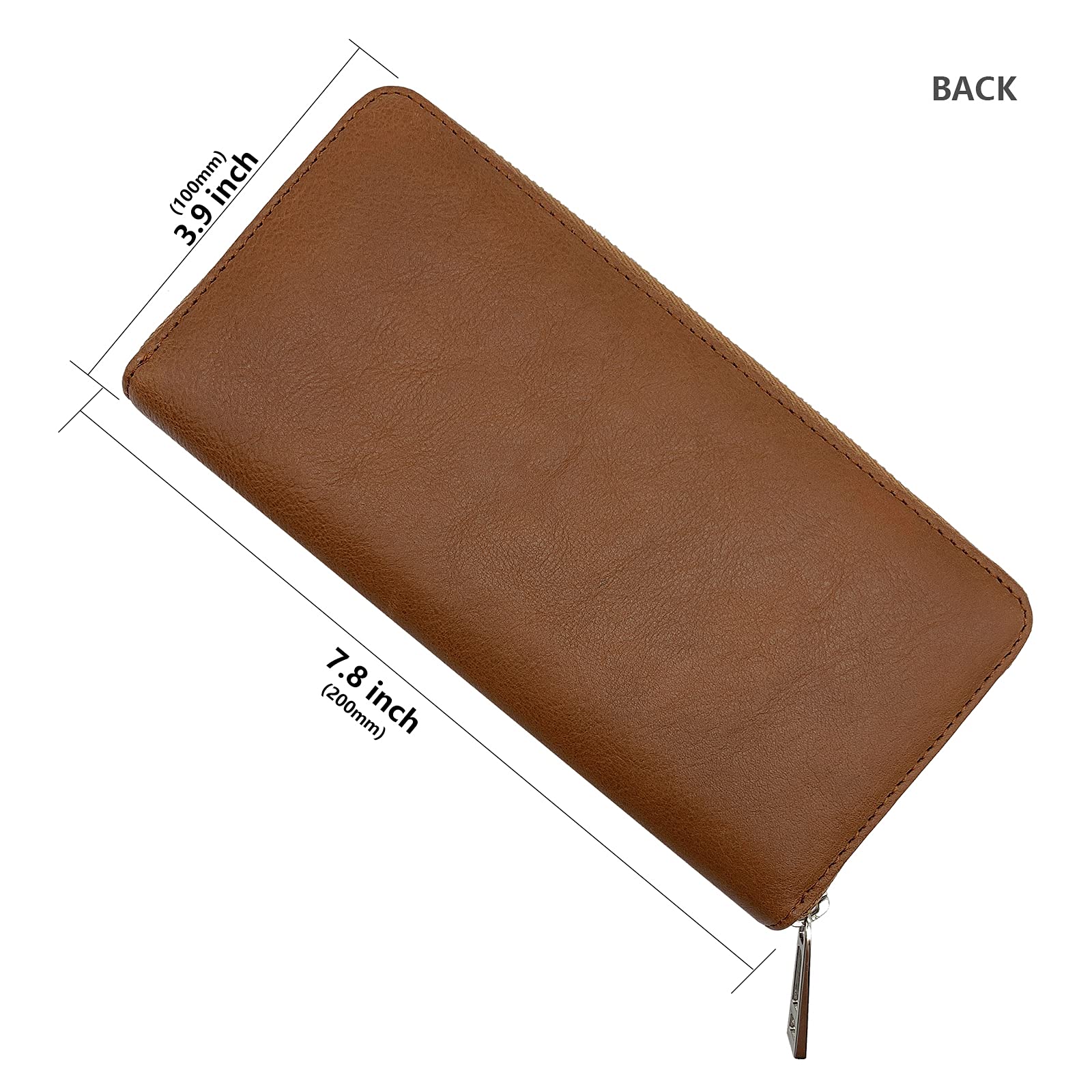 Genuine Leather RFID Blocking Men's Wallet with Phone Pocket - Slim Minimalist Zip Around Credit Card Holder & Cash Purse | Perfect for Travel, Business, and Everyday Carry