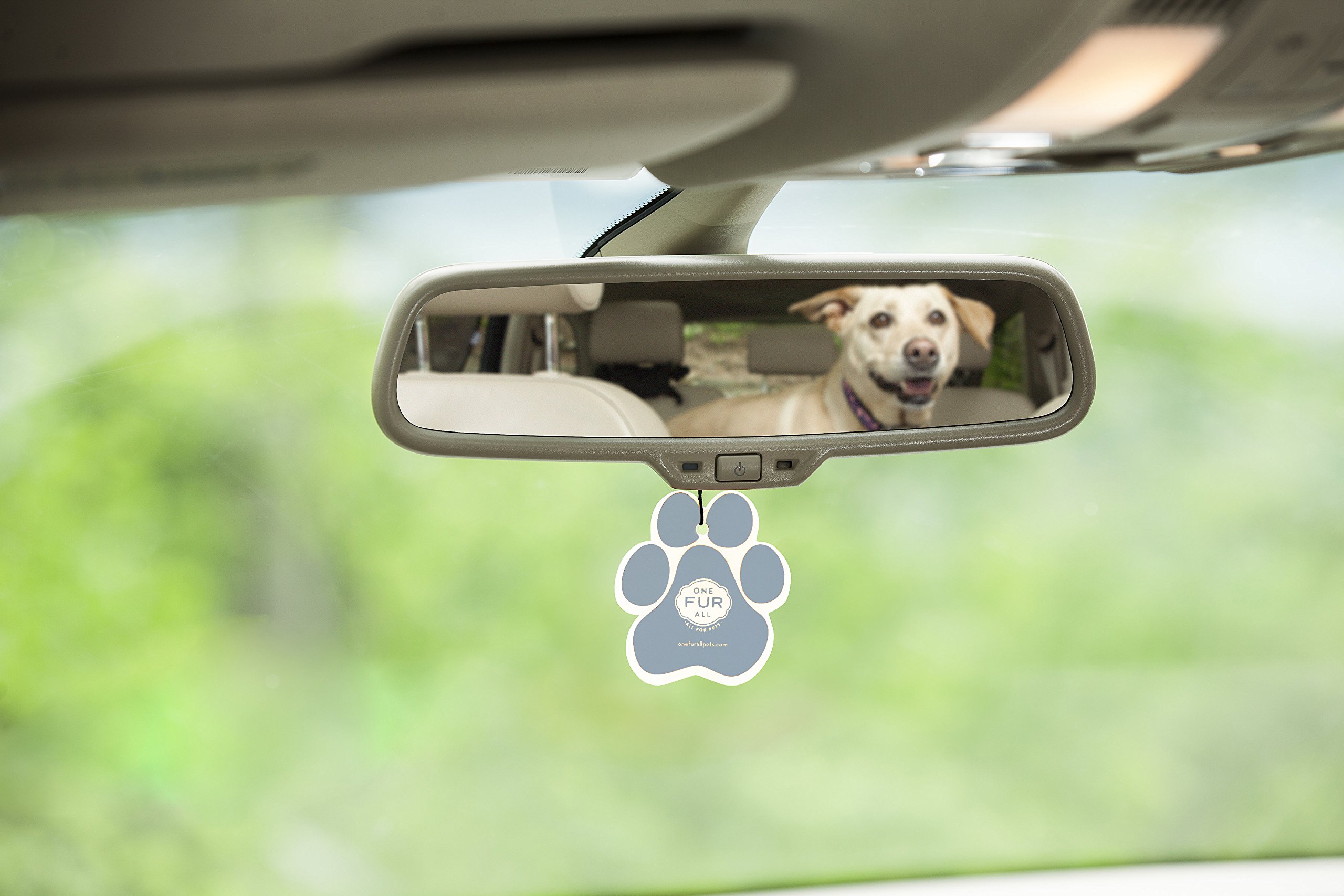 One Fur All Pet House Car Air Freshener - Pack of 4 | Sunwashed Cotton, Non-Toxic & Dye-Free | Eliminates Pet Odors in Cars & Small Spaces | Perfect for Road Trips, Daily Commutes & Pet Owners