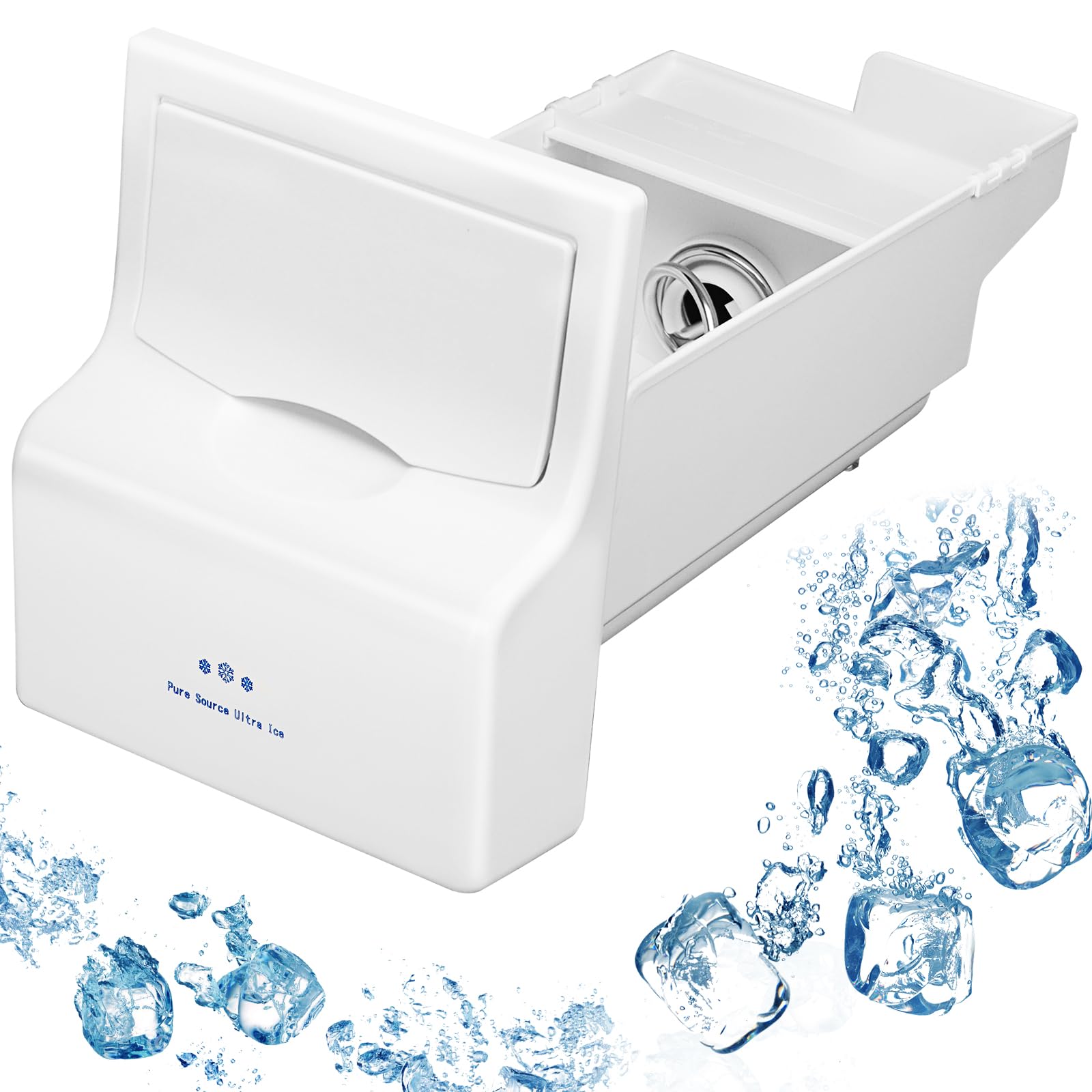 Upgraded Refrigerator Ice Bucket Assembly Replacement for Frigidaire LFSS2612TF0/LFSS2612TE0/FFSS2615TS0/FFHS2611PFEA - Compatible with AP4300918 Ice Maker Parts - Perfect for Kitchen Refrigerator Ice Storage & Dispensing