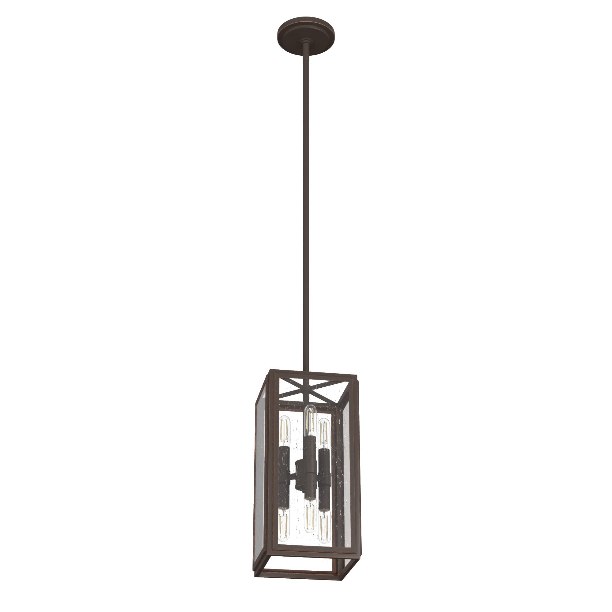 Hunter Fan Company 19975 Felippe Pendant Light - Modern Onyx Bengal Glass Shade with Brushed Nickel Finish | Perfect for Kitchen Island, Dining Room, and Entryway Lighting