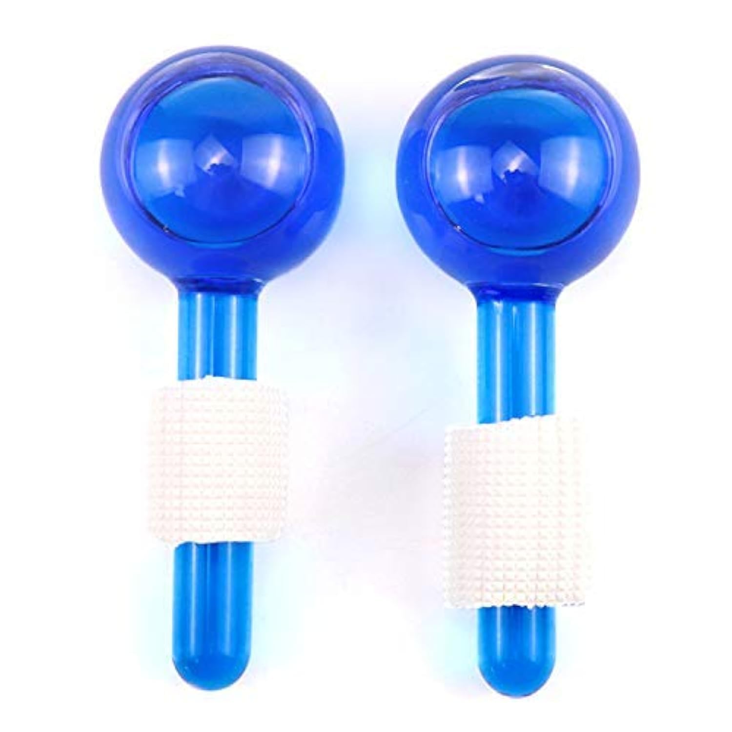 OCTOPUS PRIME Ice Globes for Face & Eyes - Cooling Crystal Facial Massage Roller Balls with Handle, Skin Depuffing & Puffiness Reduction Tool (2-Piece Set, Multi-Color) - Perfect for Morning Skincare Routine & Post-Workout Facial Therapy