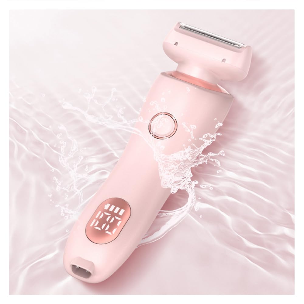 2024 New SilkGlide Pro Wet & Dry Bikini Trimmer for Women - 3-in-1 Electric Shaver for Pubic Hair, Legs & Underarms - Waterproof Women's Razor (Pink) | Perfect for Travel, Gym & Sensitive Skin Care