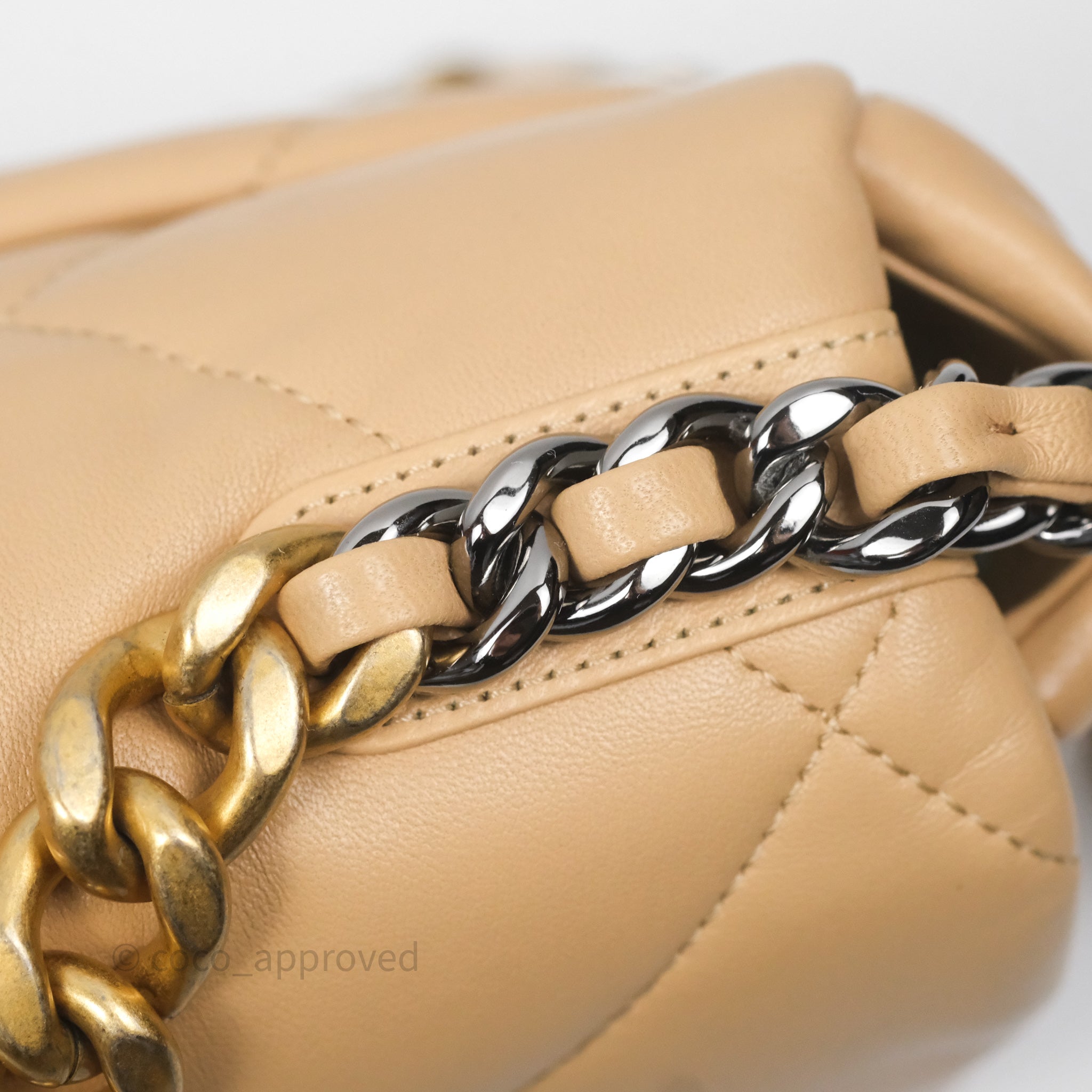 Chanel 19 Small Beige Handbag with Mixed Hardware - Luxury Crossbody Bag for Women, Perfect for Daily Use & Special Occasions