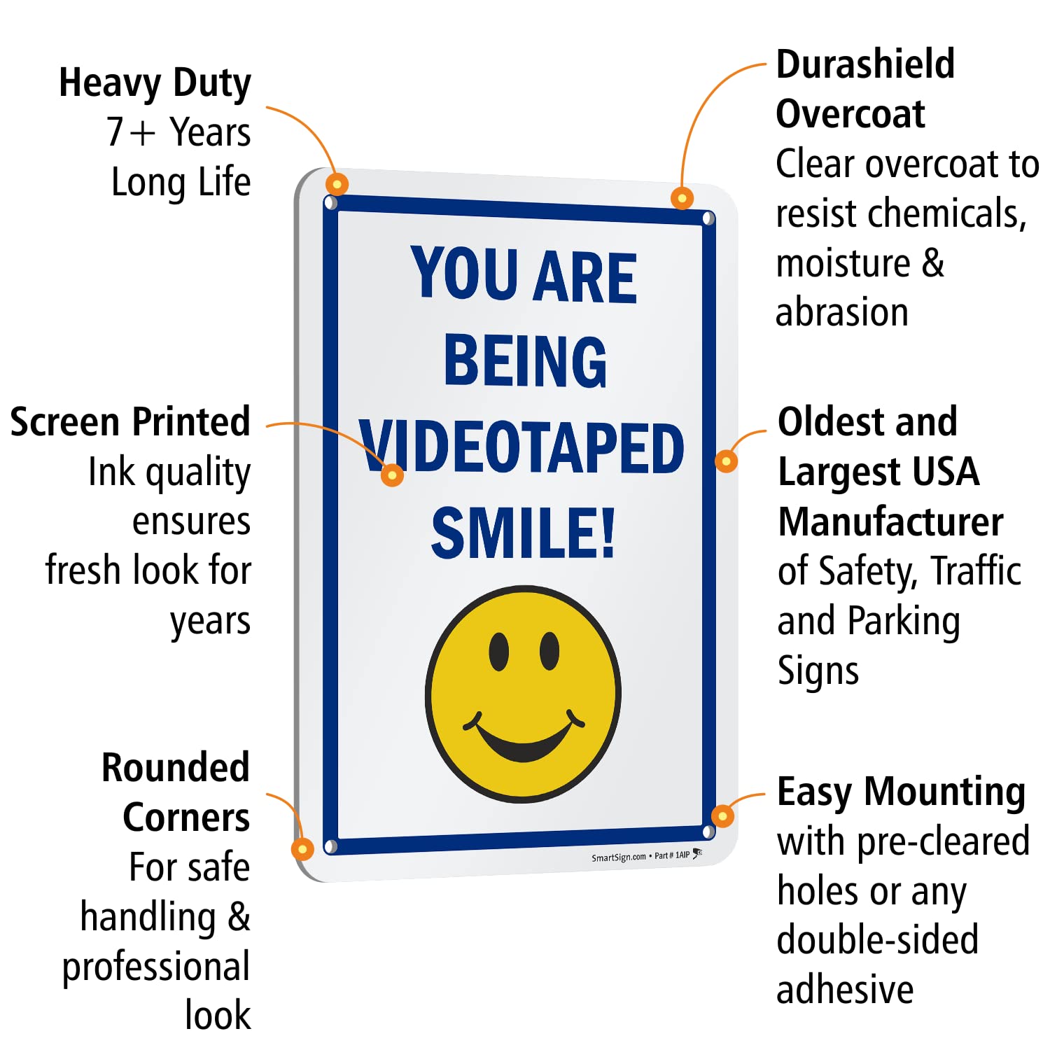 SmartSign 'You Are Being Videotaped Smile!' Sign - 7