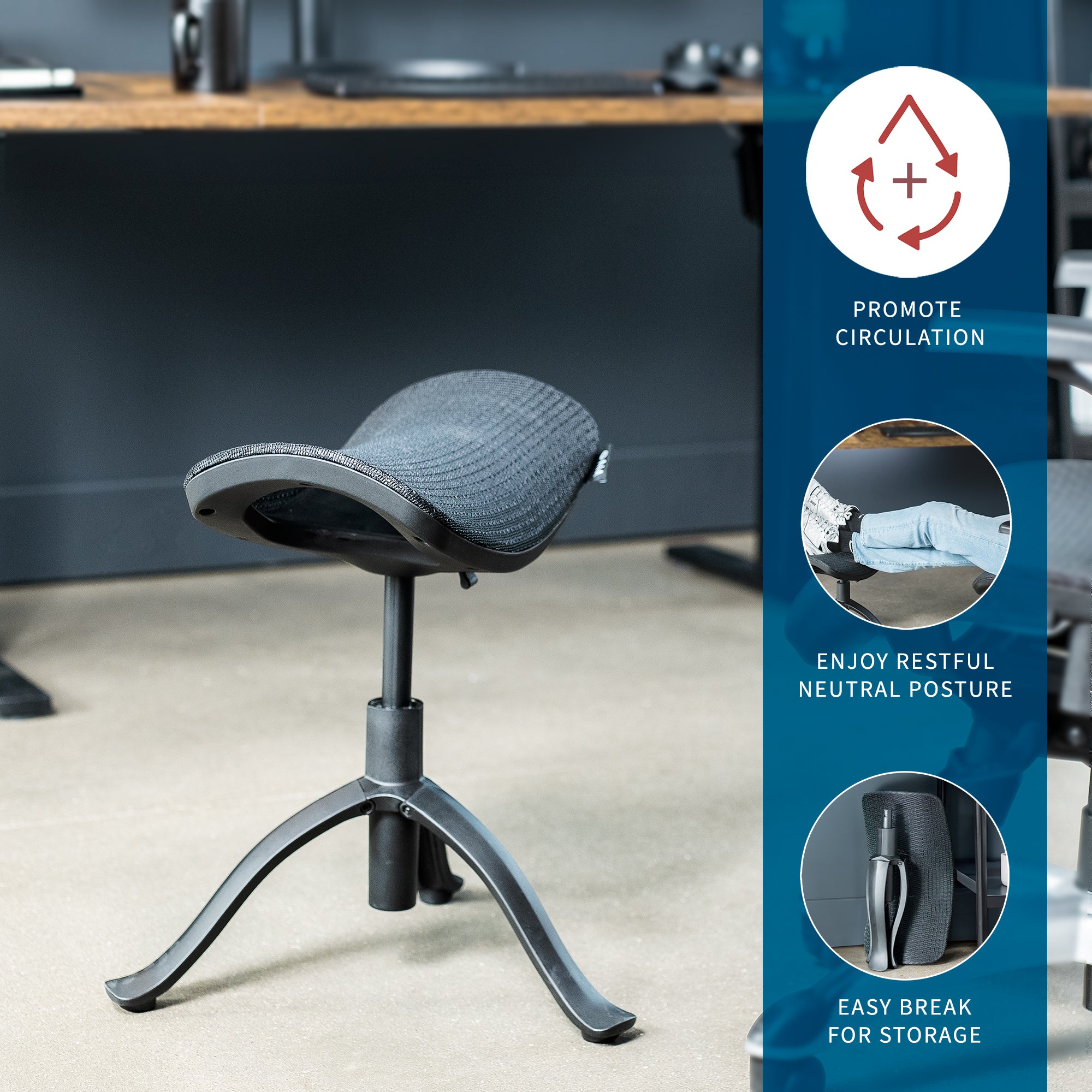 2 in 1 Adjustable Footrest and Ottoman for Office Desk - Ergonomic Under Desk Foot Stool for Home & Work Comfort - Perfect for Long Sitting Sessions & Leg Support