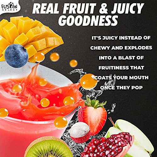 Premium Passion Fruit Boba Pearls - Bursting Popping Boba for Bubble Tea, Fruit Tea, Yogurt Toppings (450g) | Perfect for DIY Drinks, Desserts & Party Snacks