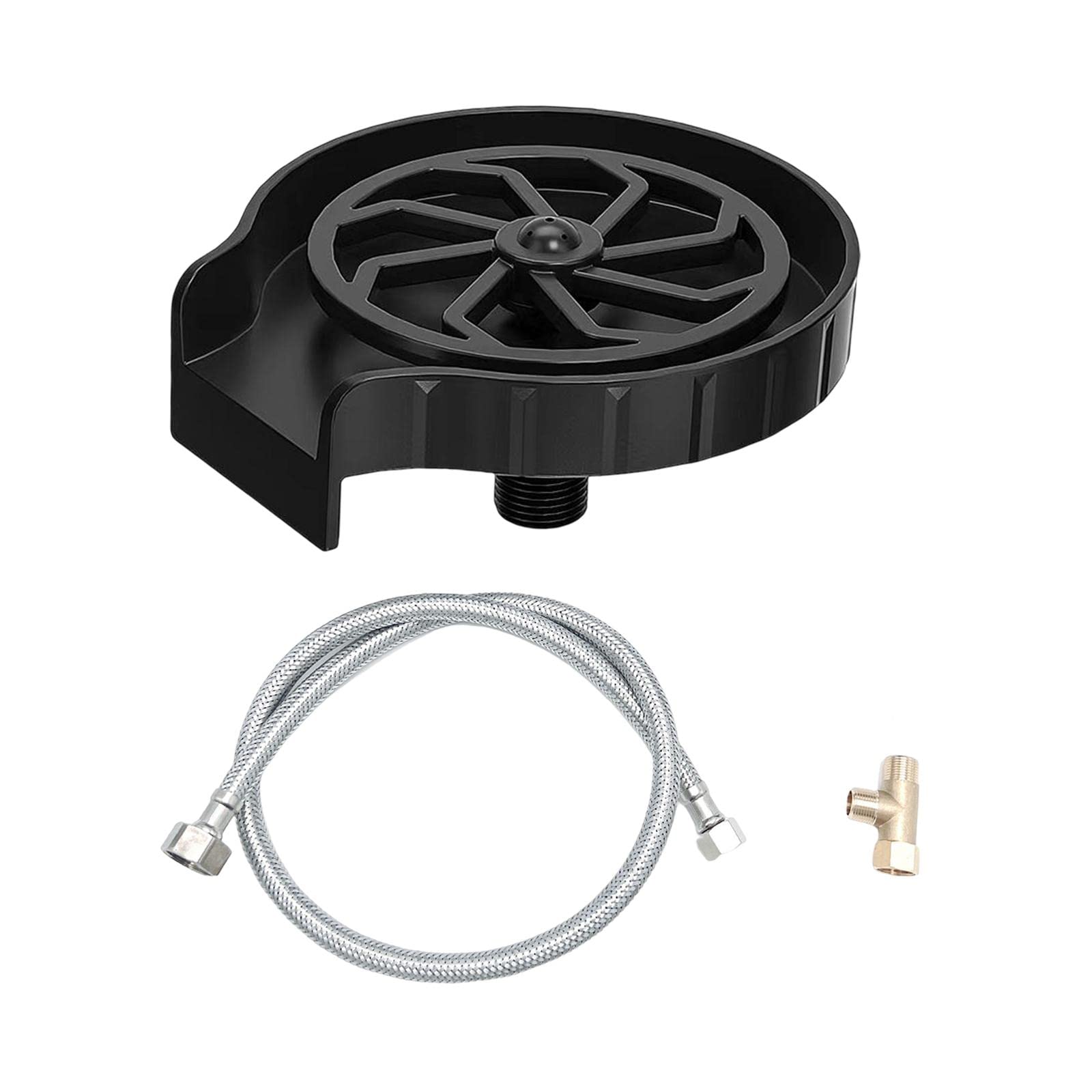 SM SunniMix Glass Rinser for Kitchen Sinks - Bar Cup Washer, Stainless Steel Sink Accessory for Cleaning Wine Glasses, Beer Mugs & Dishware (Perfect for Home Bars, Restaurants & Dishwashing Stations)