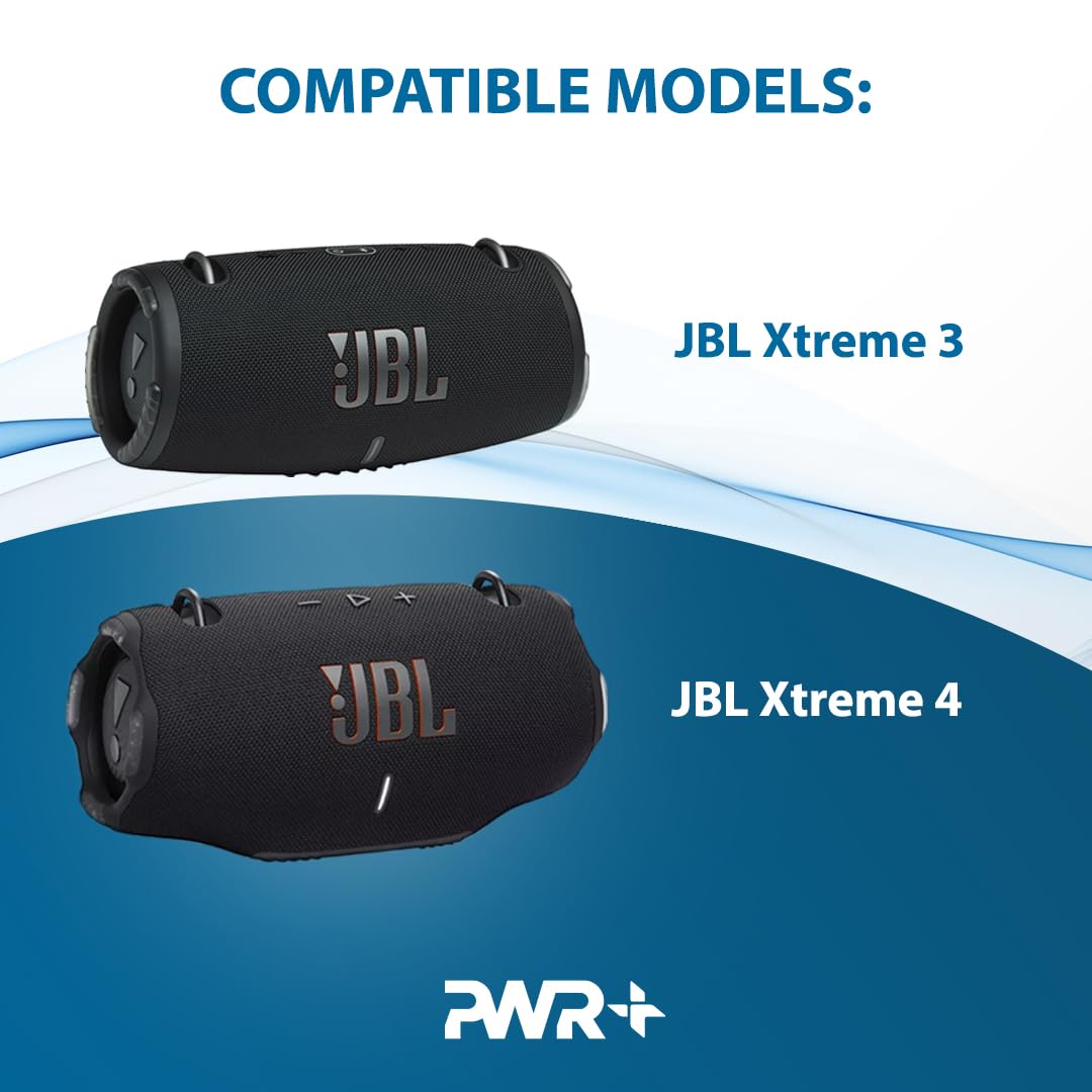 JBL Xtreme 3 & 4 USB-C Car Charger - 60W PD Fast Charging Cable with Extra Long Cord | UL Certified AC Adapter for Portable Speakers | Perfect for Road Trips & Outdoor Adventures