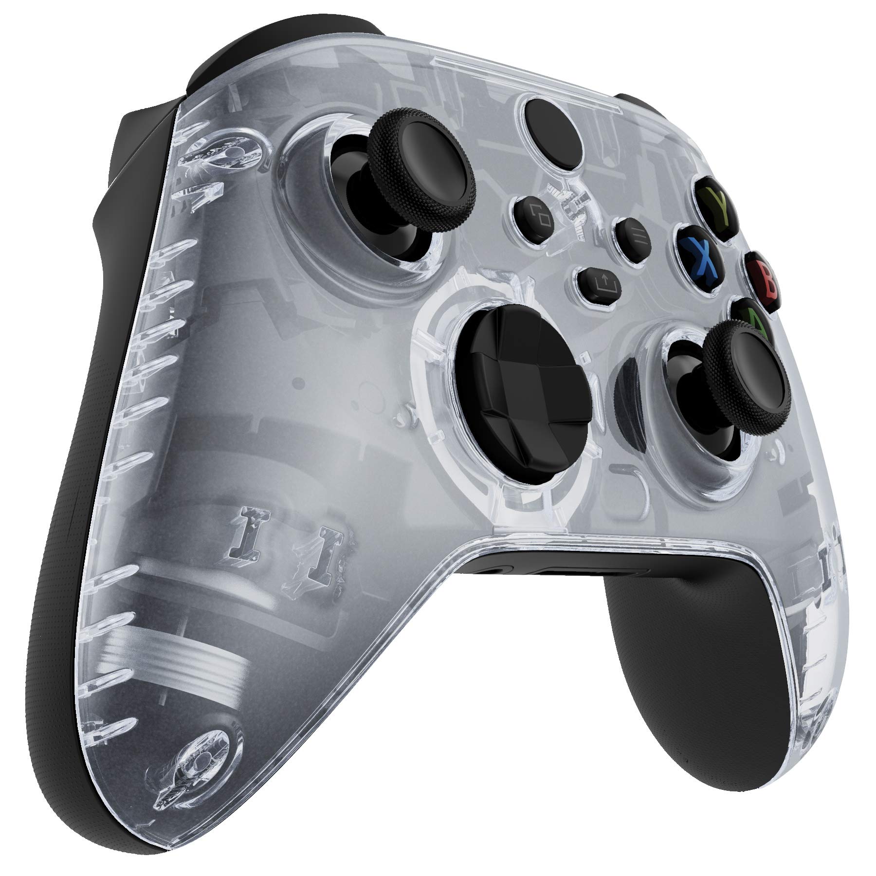 eXtremeRate Clear Replacement Faceplate for Xbox Series X & S Controller - Custom Front Housing Shell for Xbox Core Wireless Controller - Personalize Your Gaming Experience - Perfect for Competitive Gaming & Home Entertainment [Controller NOT Included]