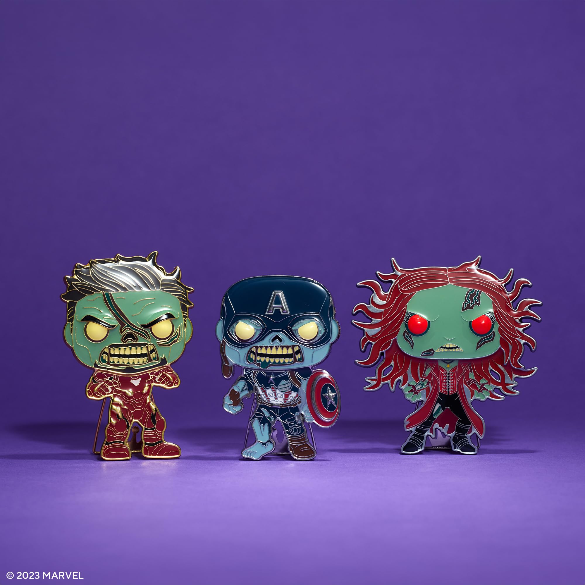 Funko Pop! Pin: Marvel What If Zombie Iron Man Collectible Enamel Pin - Perfect for Backpacks, Jackets & Marvel Fan Gifts