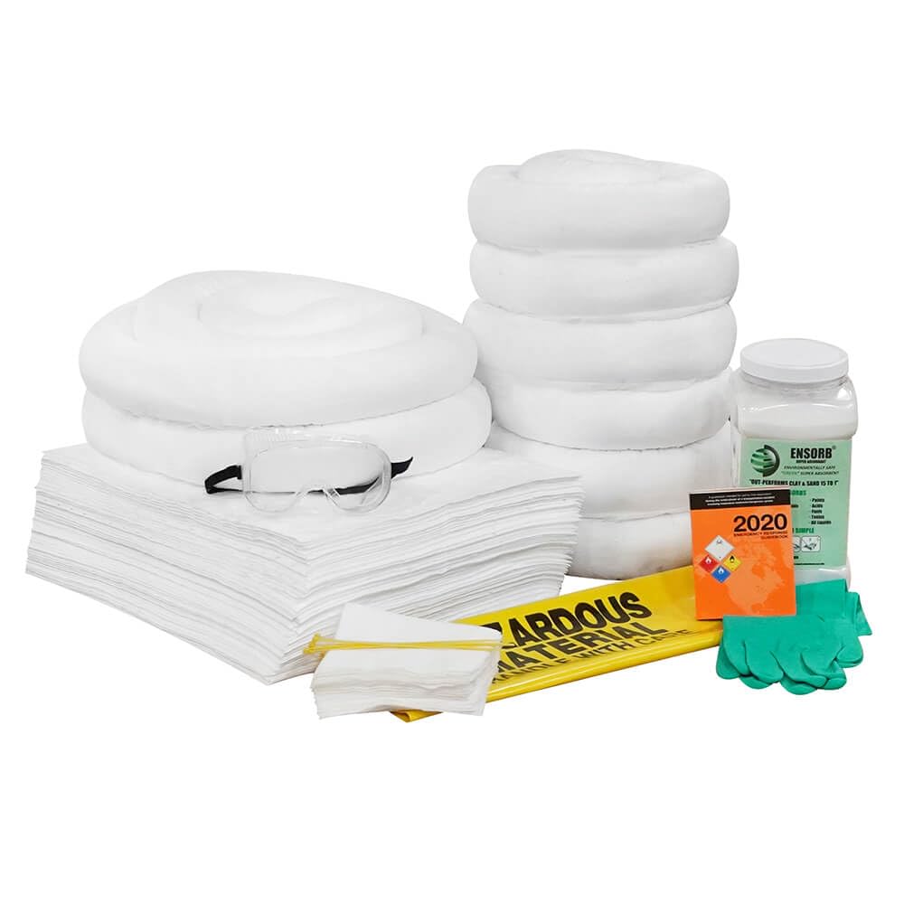 ENPAC 30-Gallon Oil Spill Kit Refill - Absorbent Pads & Socks for Industrial Cleanup - 23 Gallon Capacity (Drum Not Included) - Ideal for Workshops, Garages & Factories