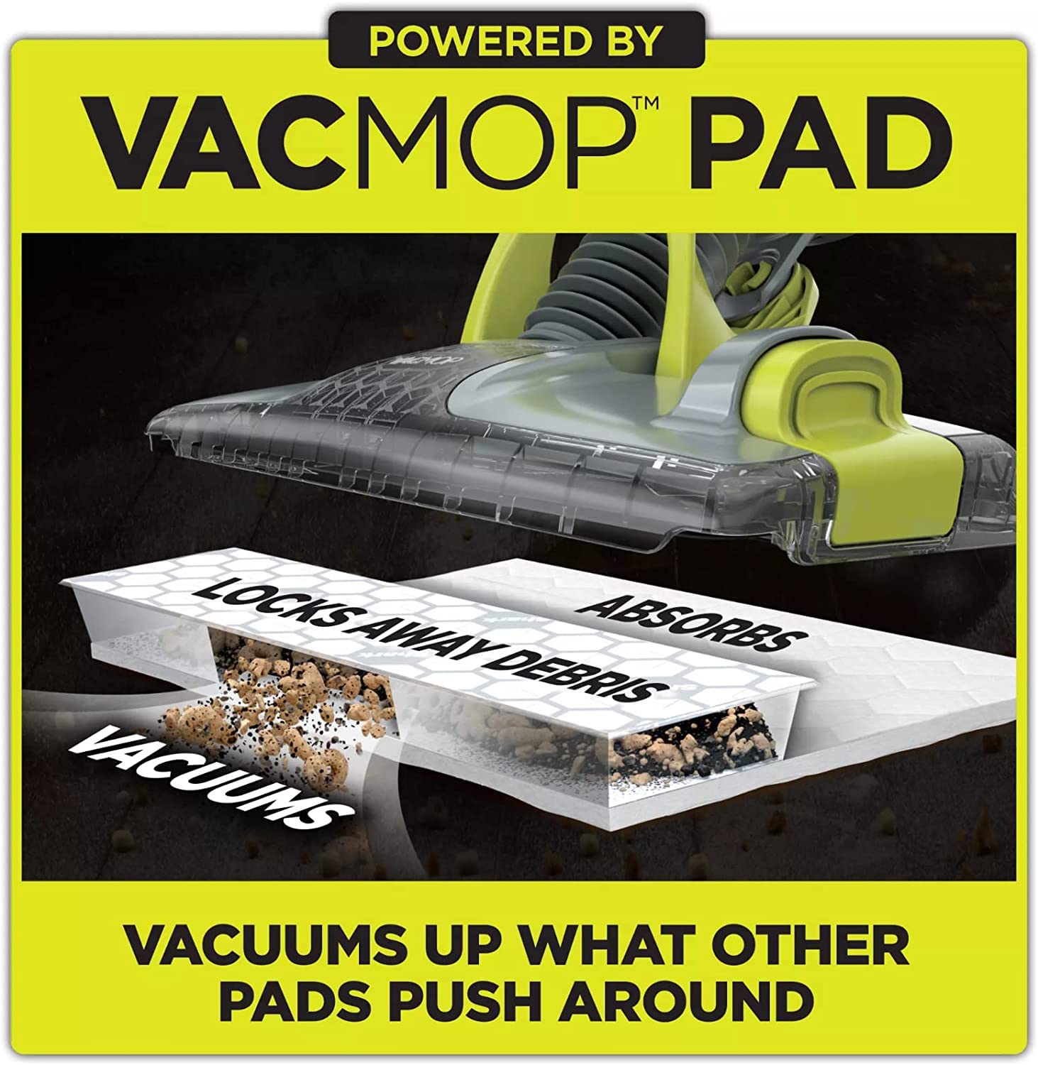 Shark VC205 VACMOP Pro Max Cordless Hard Floor Vacuum Mop with Disposable Pads & Cleaning Solution (Renewed) - Perfect for Pet Hair, Spills & Quick Home Cleaning