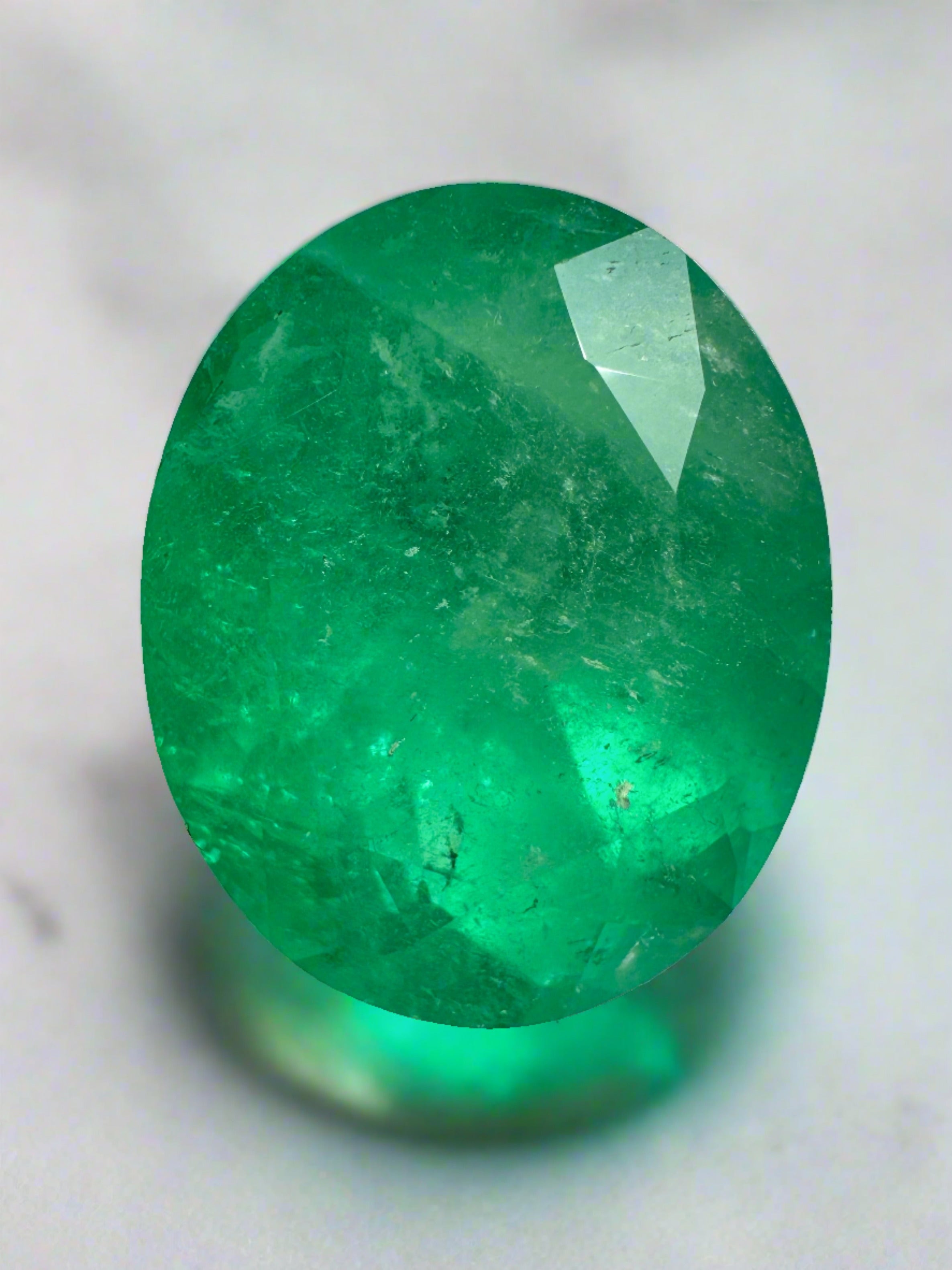 13.19 Carat Natural Colombian Emerald - Oval Cut Loose Gemstone (17x14mm) | Medium Green Color | Jewelry Making, Engagement Rings & Luxury Gifts