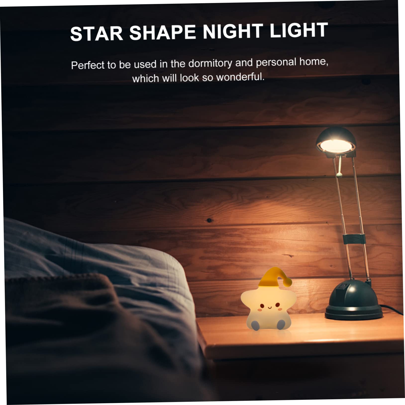 Artibetter 3D Star Night Light - USB Rechargeable Battery Table Lamp for Bedroom, Nursery & Kids Room | Soft Glow LED Desk Lamp with Touch Control | Perfect for Reading, Decor & Relaxation
