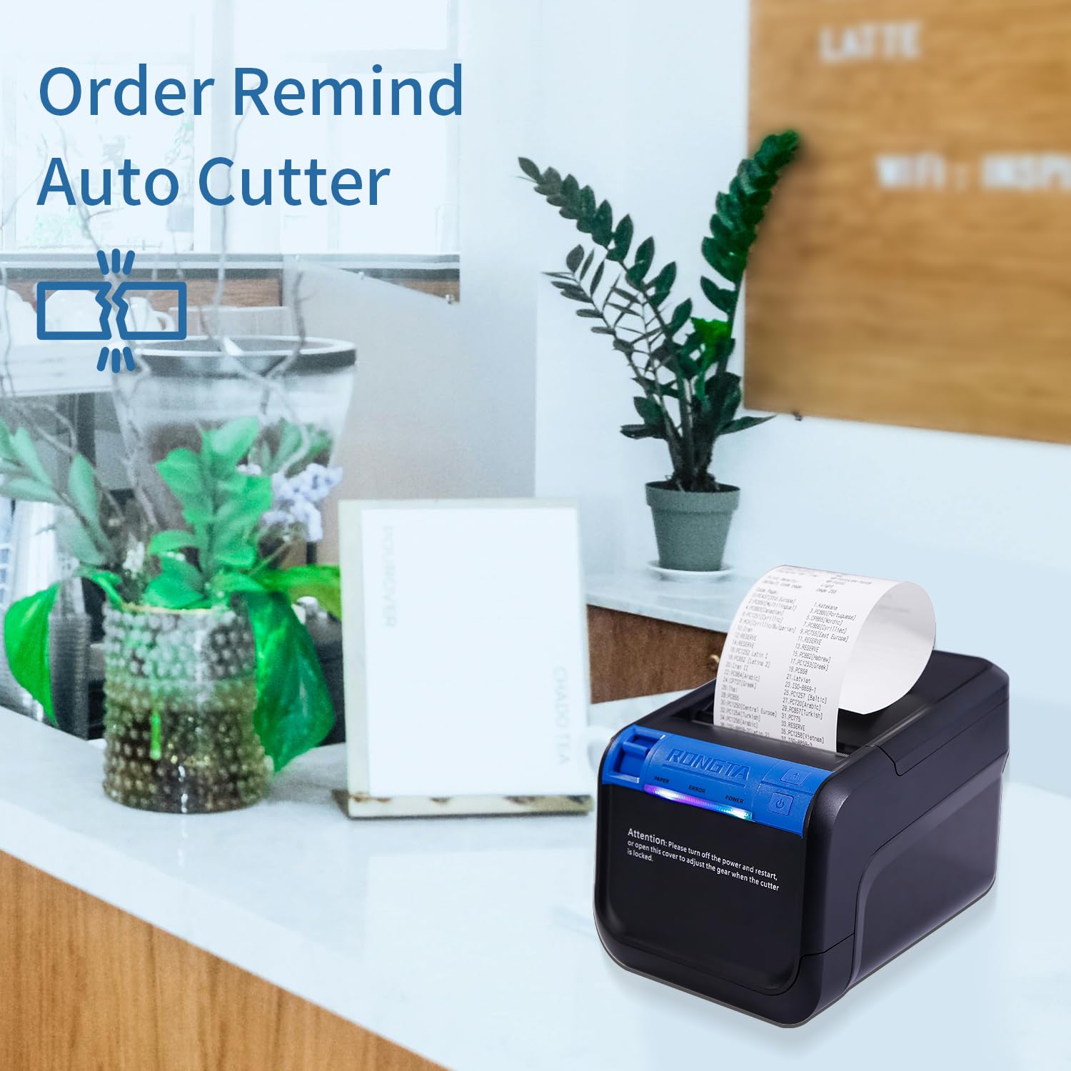 Rongta 80mm High-Speed Thermal POS Printer - 350mm/s Receipt Printer with Auto Cutter | USB/Serial/Ethernet Connectivity | Windows/Mac/Linux Compatible | ESC/POS Support | Ideal for Retail Stores, Restaurants & Kitchen Use (ACE V1 Model)