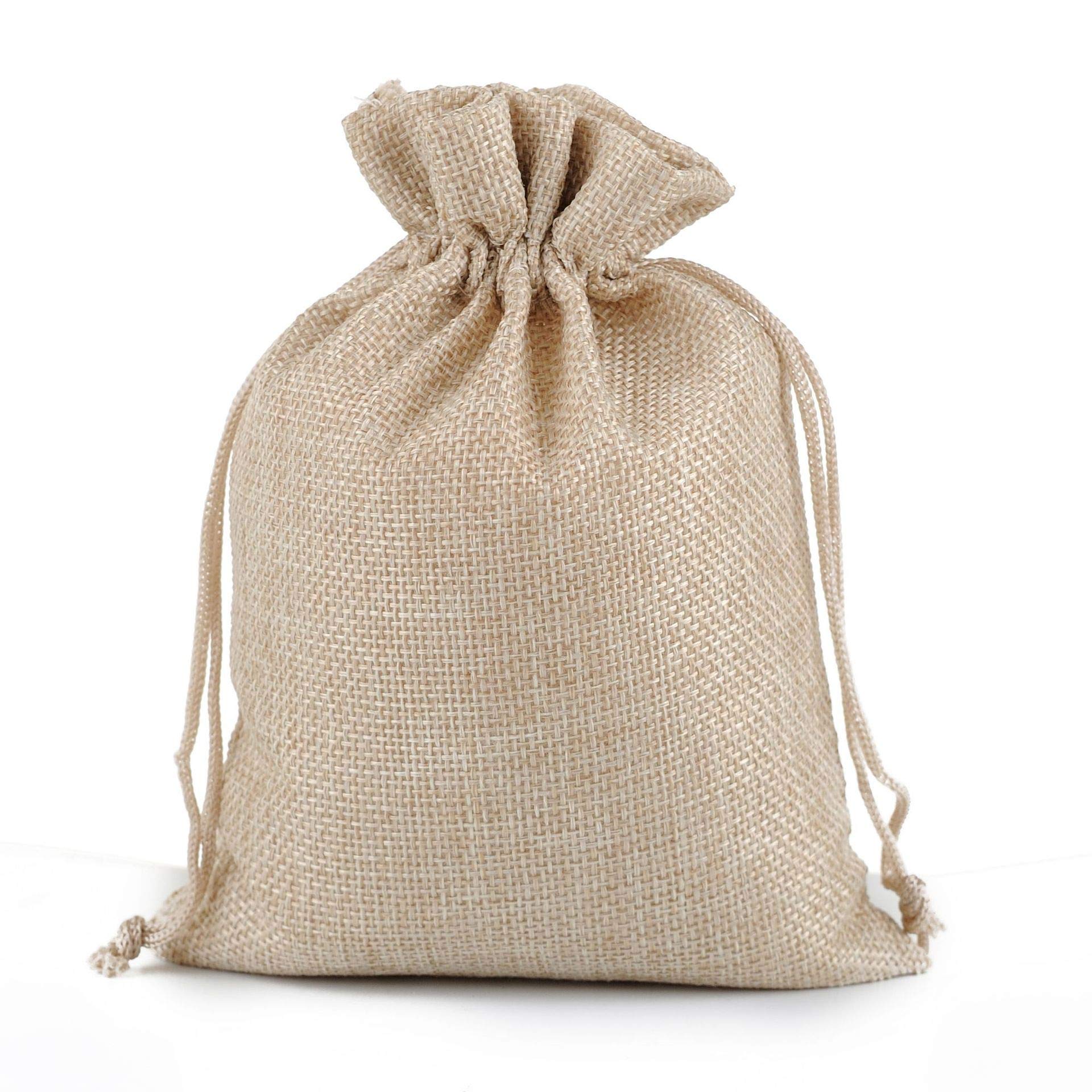 10-Pack Natural Jute Drawstring Bags - Durable Burlap Storage Pouches for Jewelry, DIY Crafts, Wedding Favors & Party Gifts | Perfect for Christmas, Halloween, Birthdays, Graduations & Special Events | Reusable Eco-Friendly Gift Packaging & Home Organization Solution