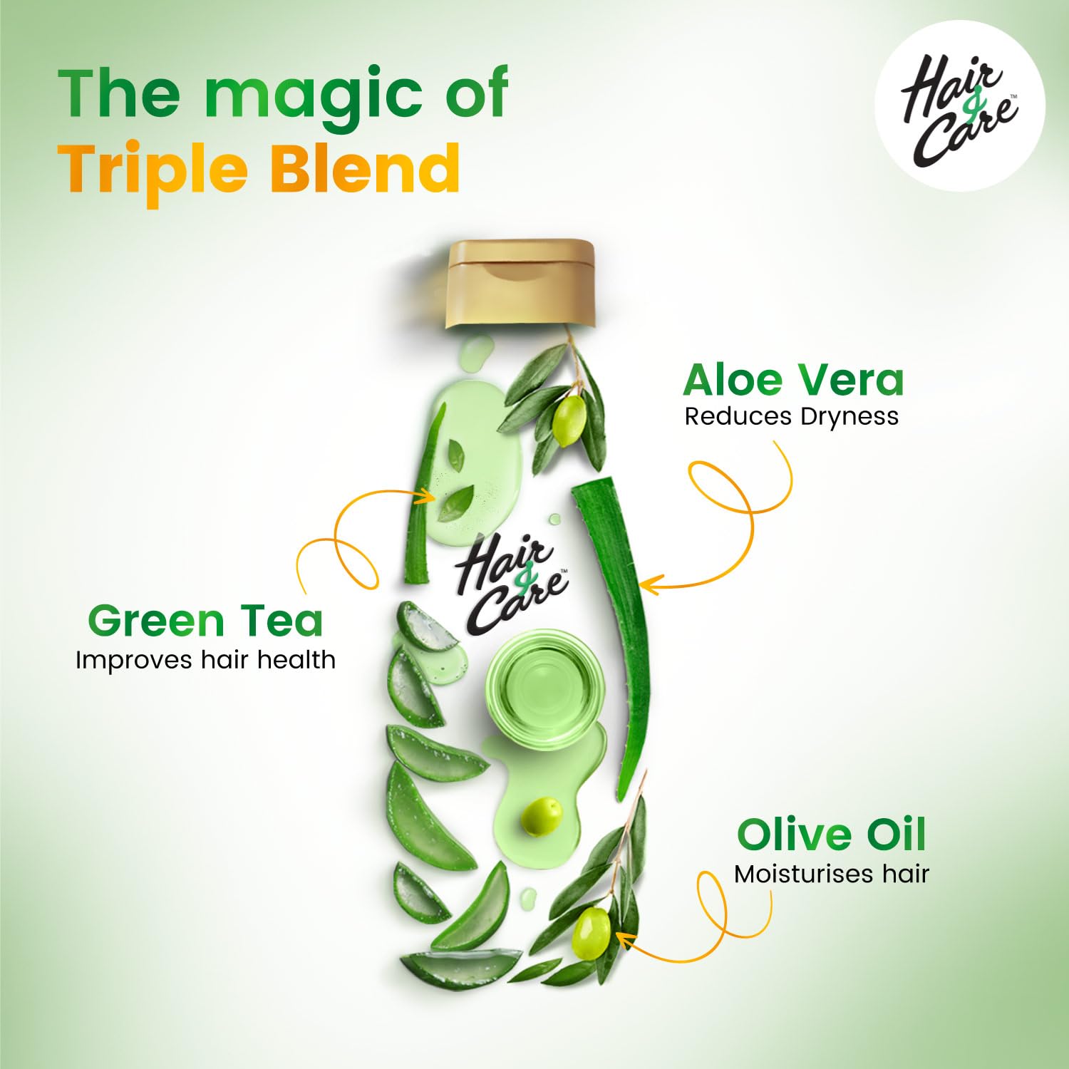 Best Hair Repair Oil for Damaged Hair - Non-Sticky Formula with Aloe Vera, Olive Oil & Green Tea Extract - 300ml Bottle - Perfect for Dry, Frizzy Hair & Split Ends Treatment - Salon Quality Hair Care at Home