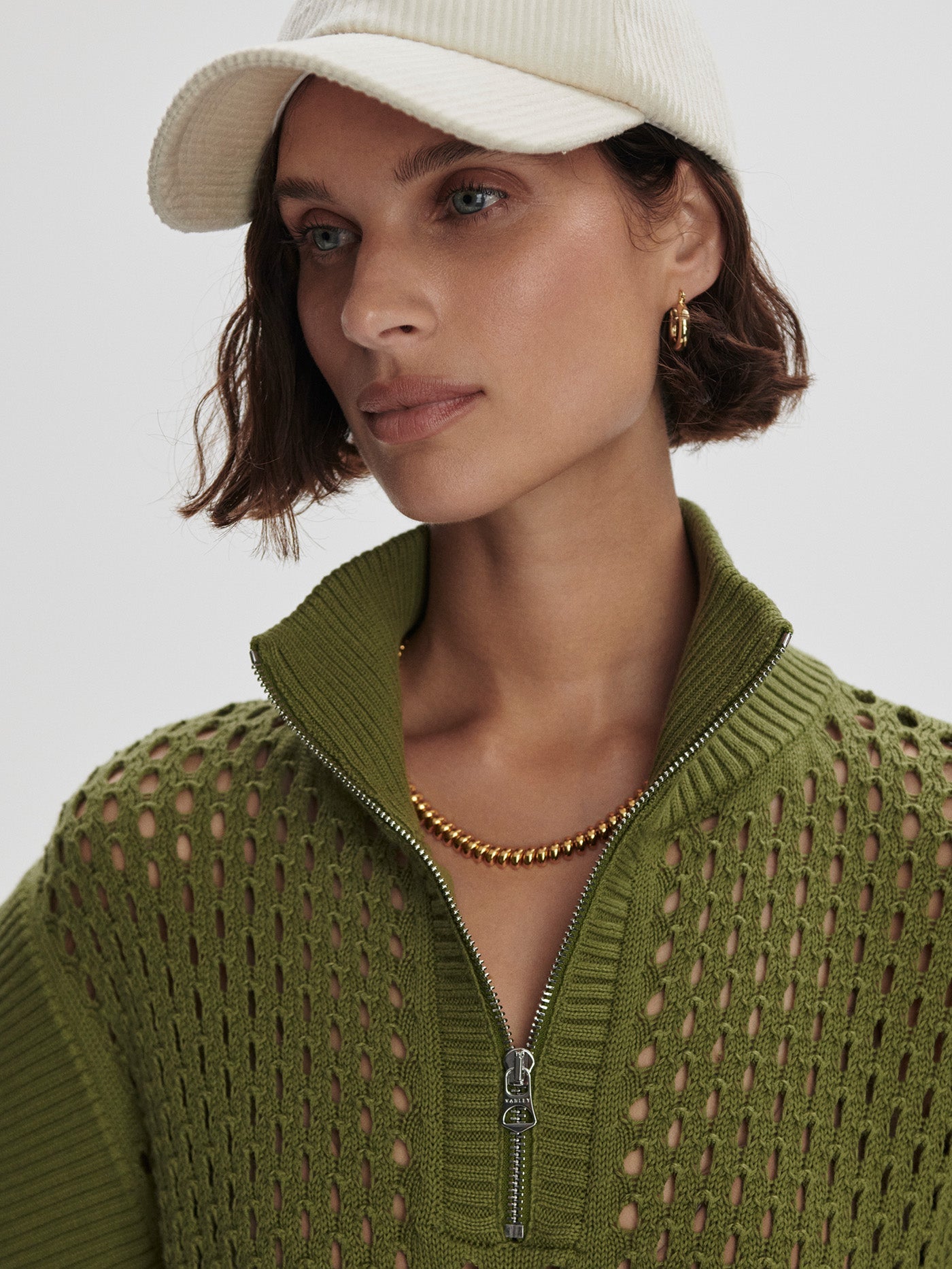 Varley Gaines Half Zip Knit Sweater - Women's Lightweight Pullover in Fresh Fern Green | Perfect for Fall Layering & Casual Outfits