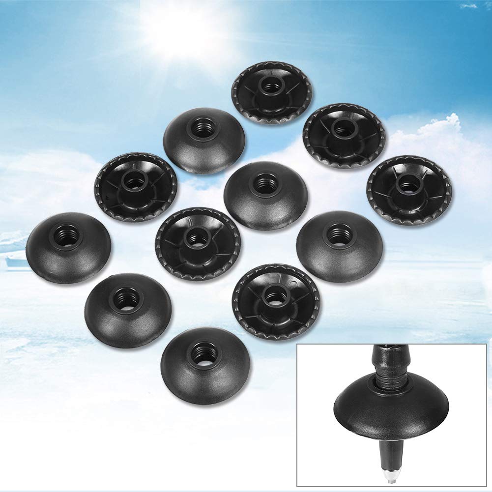 Fishlor 12PCS Black Trekking Pole Accessories - Round Snow Ski Mud Baskets for Hiking Sticks & Walking Poles | Perfect for Mountain Climbing, Winter Hiking & Outdoor Adventures
