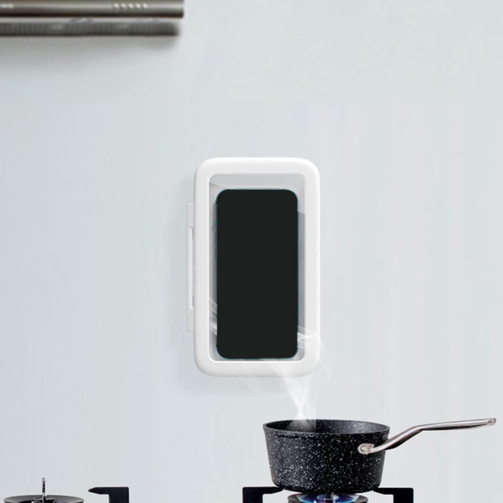 Waterproof Shower Phone Holder - Touch Screen Bathroom Phone Case with Suction Cup, White - Perfect for Shower, Bath, Pool & Beach Use