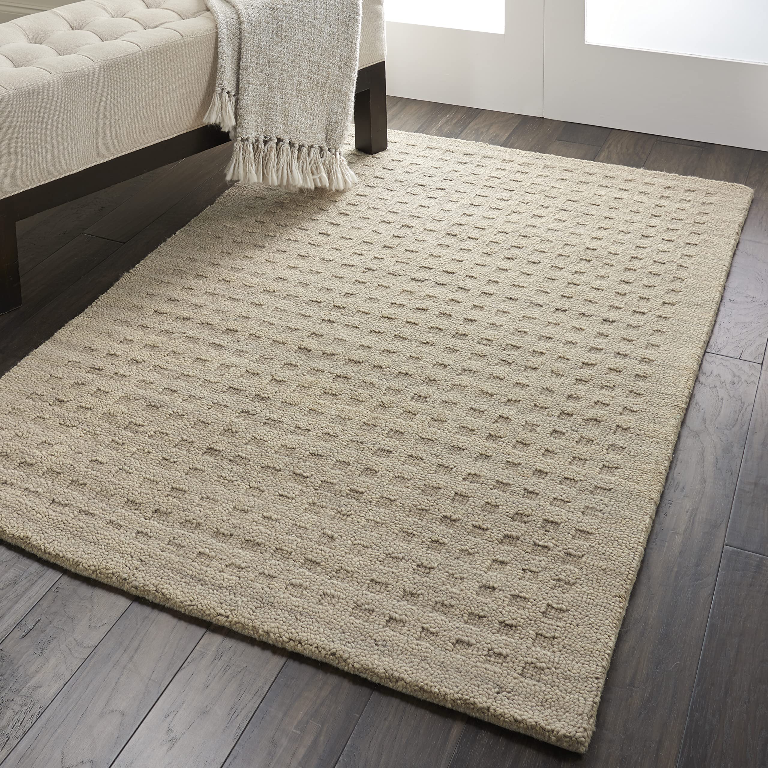 Nourison Perris Solid Taupe 3'9