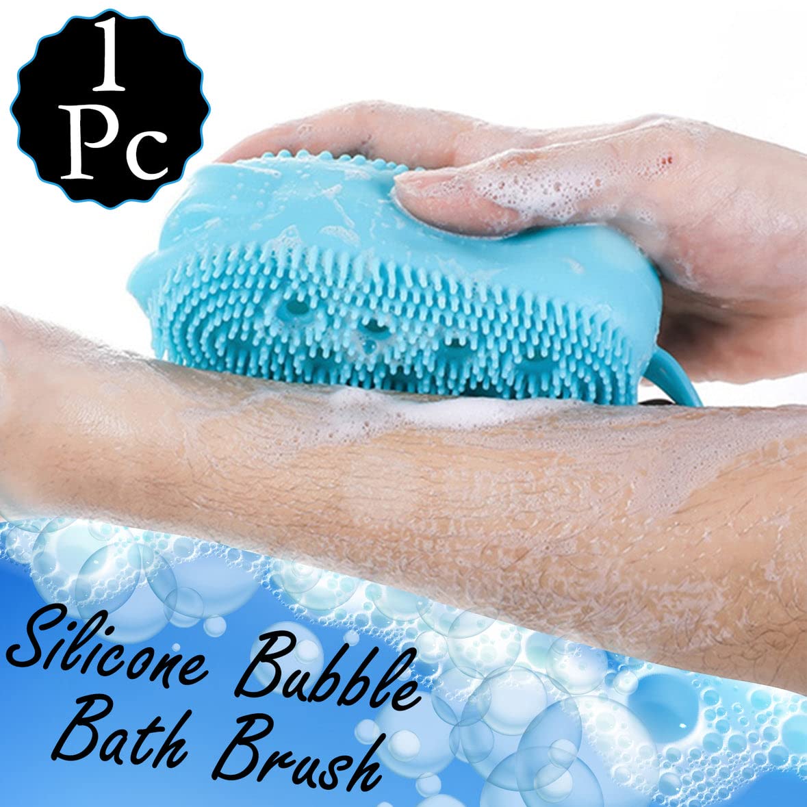 Premium Silicone Bubble Bath Scrubber (2-Pack) - Quick Foaming Body Brush for Exfoliating & Massage | Soft Bathroom Cleaning Tool for Spa, Shower & Relaxation