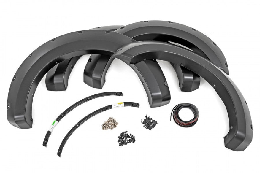 Ford F-250 F-350 Rough Country Pocket Style Fender Flares | Heavy Duty Truck Accessories for Off-Road & Mud Protection | Perfect for Rugged Terrain & Custom Truck Builds