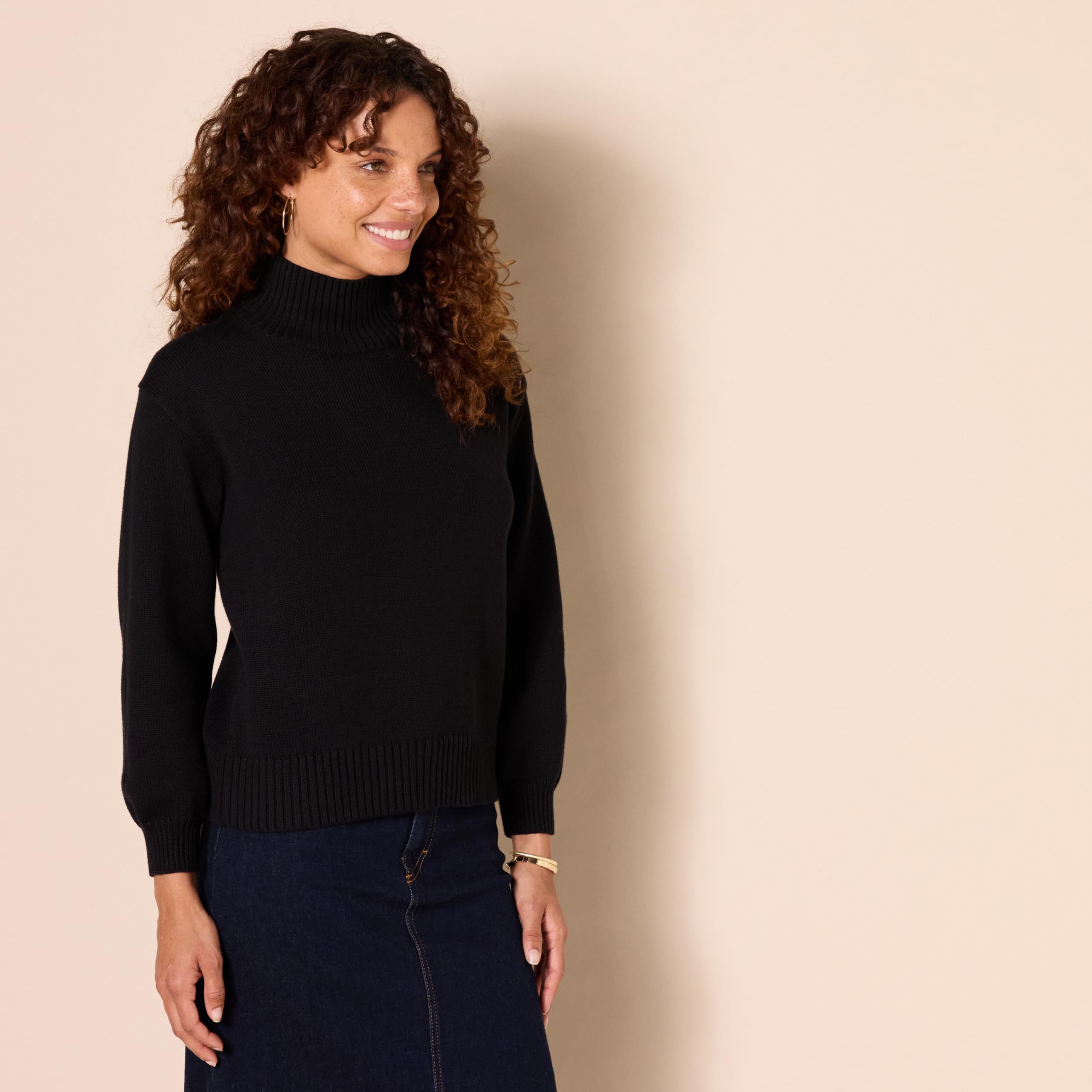 Amazon Essentials Women's Cotton Sweaters - Soft Funnel Neck Pullover, Plus Size & Regular Sizes | Casual Wear, Office Outfits & Fall Layering