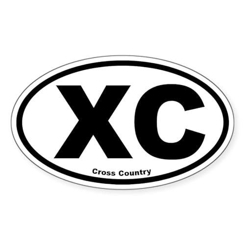 White - Cross Country Oval Sticker