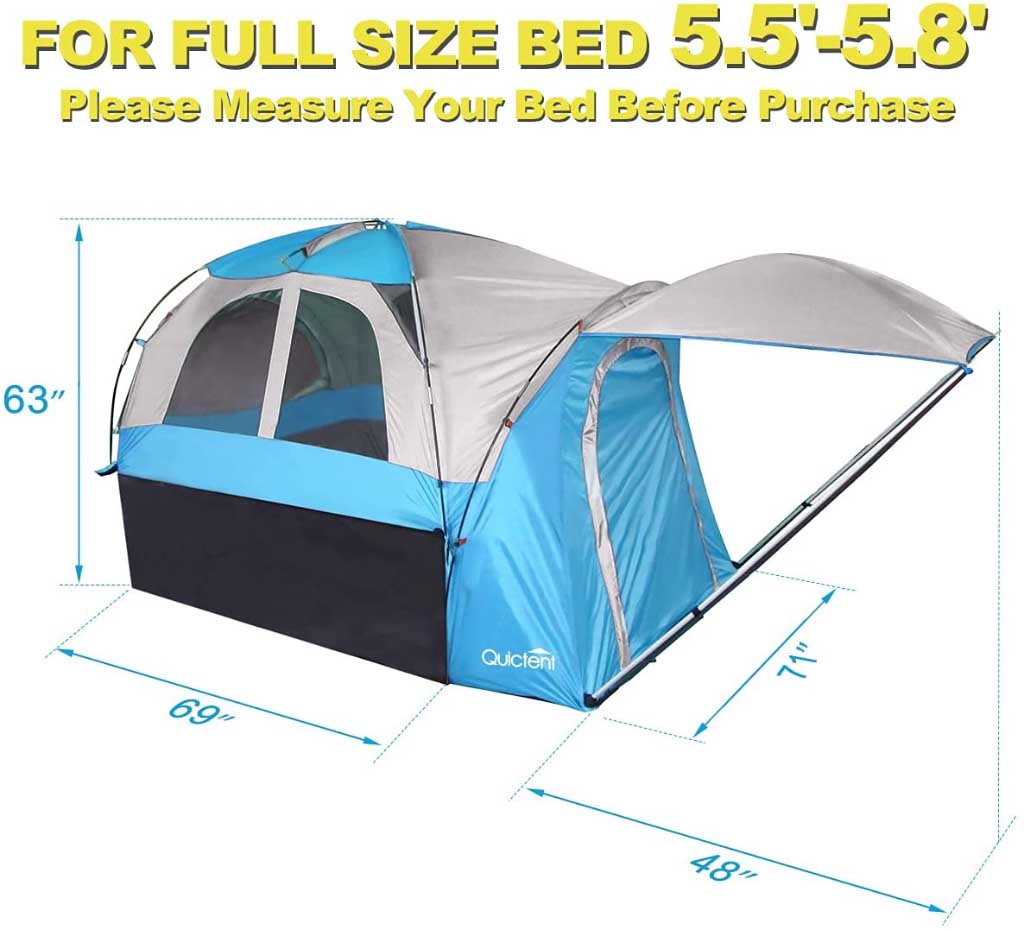 5.5' & 5.8' Truck Bed Tent for Camping - Waterproof SUV Pickup Truck Bed Shelter for Outdoor Adventures, Road Trips and Overlanding