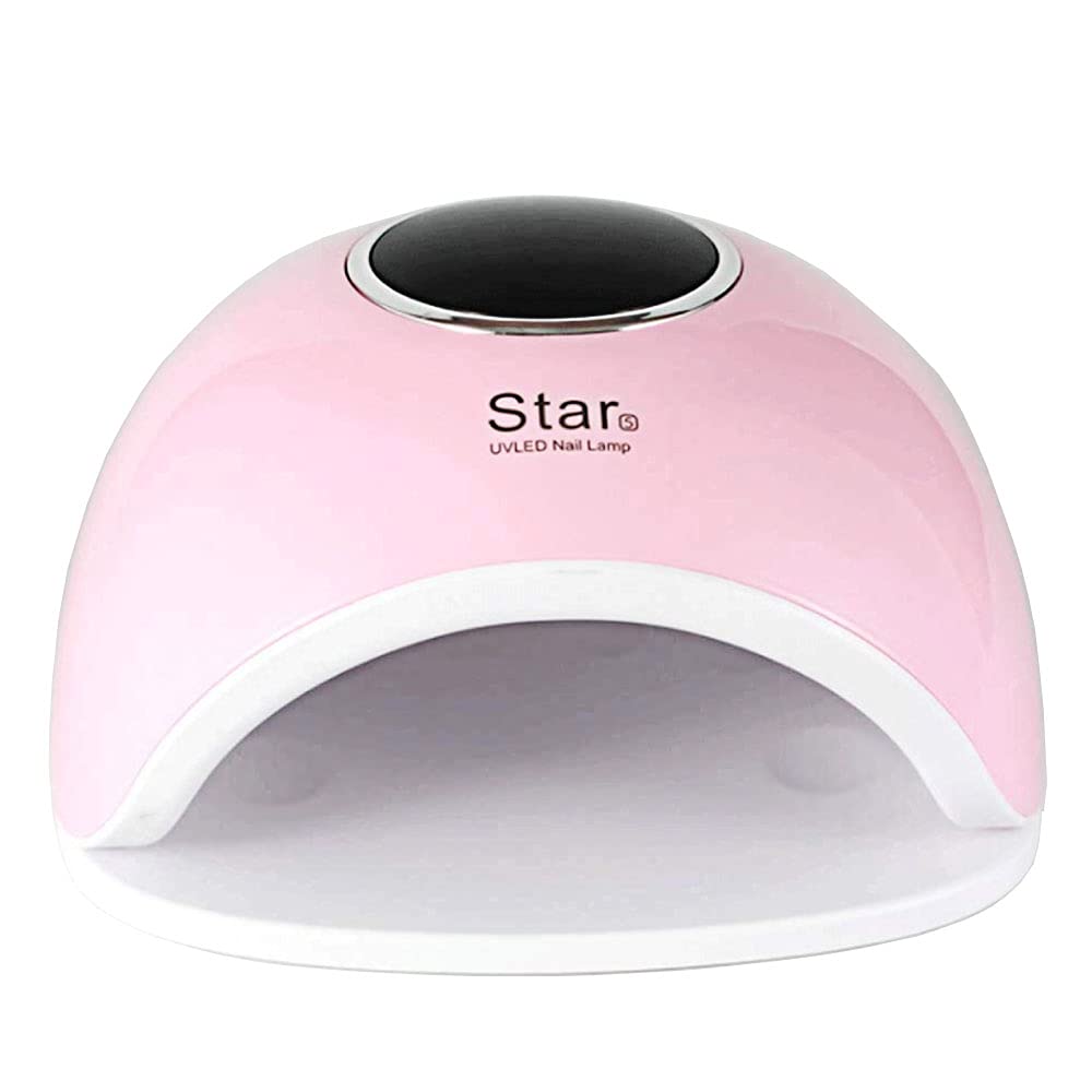 48W Rechargeable UV LED Nail Dryer Light with Intelligent Sensor - Fast Curing for Gel Polish, Manicures & Pedicures | Portable Nail Art Lamp for Home & Salon Use | Perfect Gift for Women & Girls (Pink)