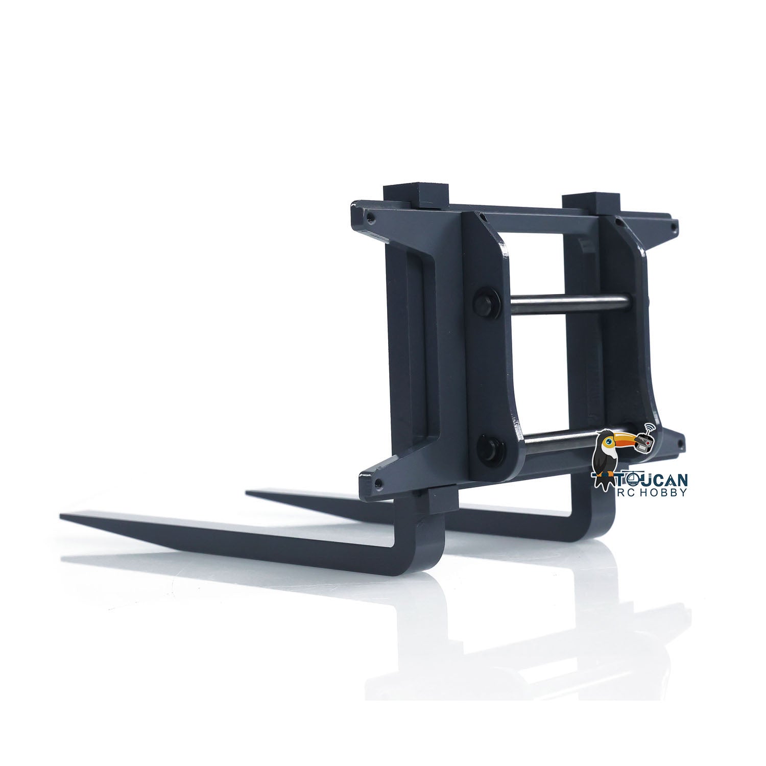 Quick Coupler Fork for John Deere JDM 198 & ZW370 RC Hydraulic Loader - Metal Manual Attachment for DIY Radio Controlled Construction Vehicles - Perfect for RC Model Building and Construction Simulation
