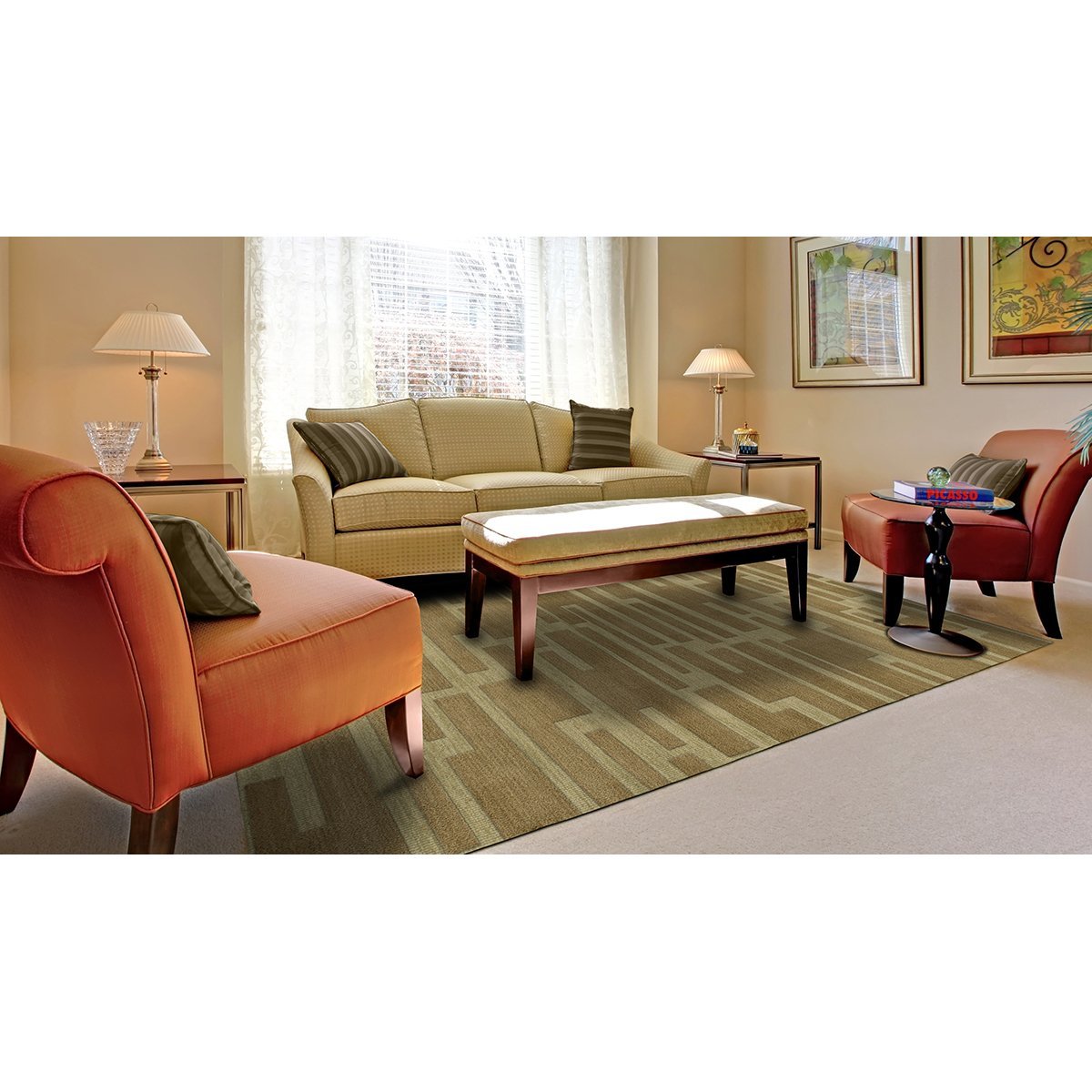 Dalyn Rugs Dover DV6 Area Rug 3' x 5' Marsh Green - Soft Indoor Floor Carpet for Living Room, Bedroom & Office Decor