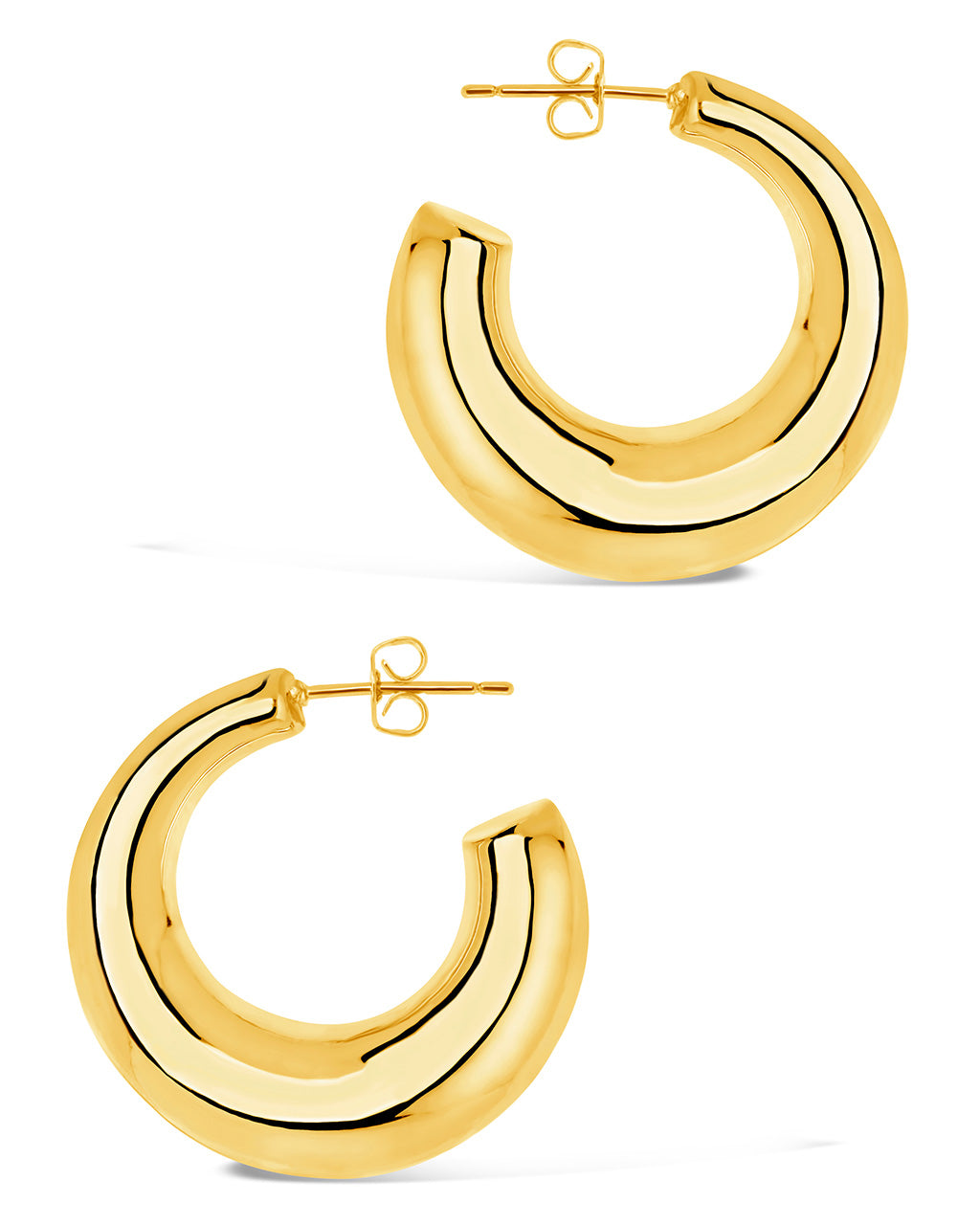 Coco Tube Hoop Earrings for Women - Gold & Silver Fashion Jewelry - Trendy Boho Accessories for Party, Wedding & Everyday Wear