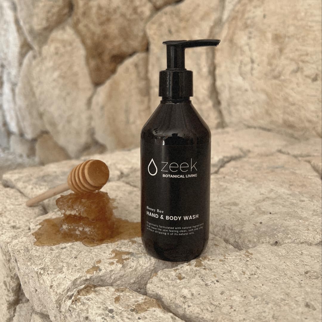 Organic Mayan Bee Honey Body Wash - 16 oz Bottle | Natural Moisturizing & Nourishing Shower Gel for Dry & Sensitive Skin | Perfect for Daily Hydration & Relaxing Bath Time