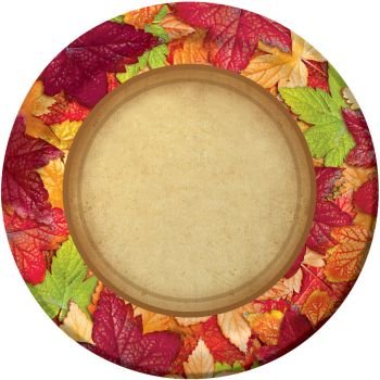 Eco-Friendly 9-Inch Biodegradable Plates | Forest Floor Design for Picnics, Parties & Outdoor Dining | Sustainable Disposable Dinnerware