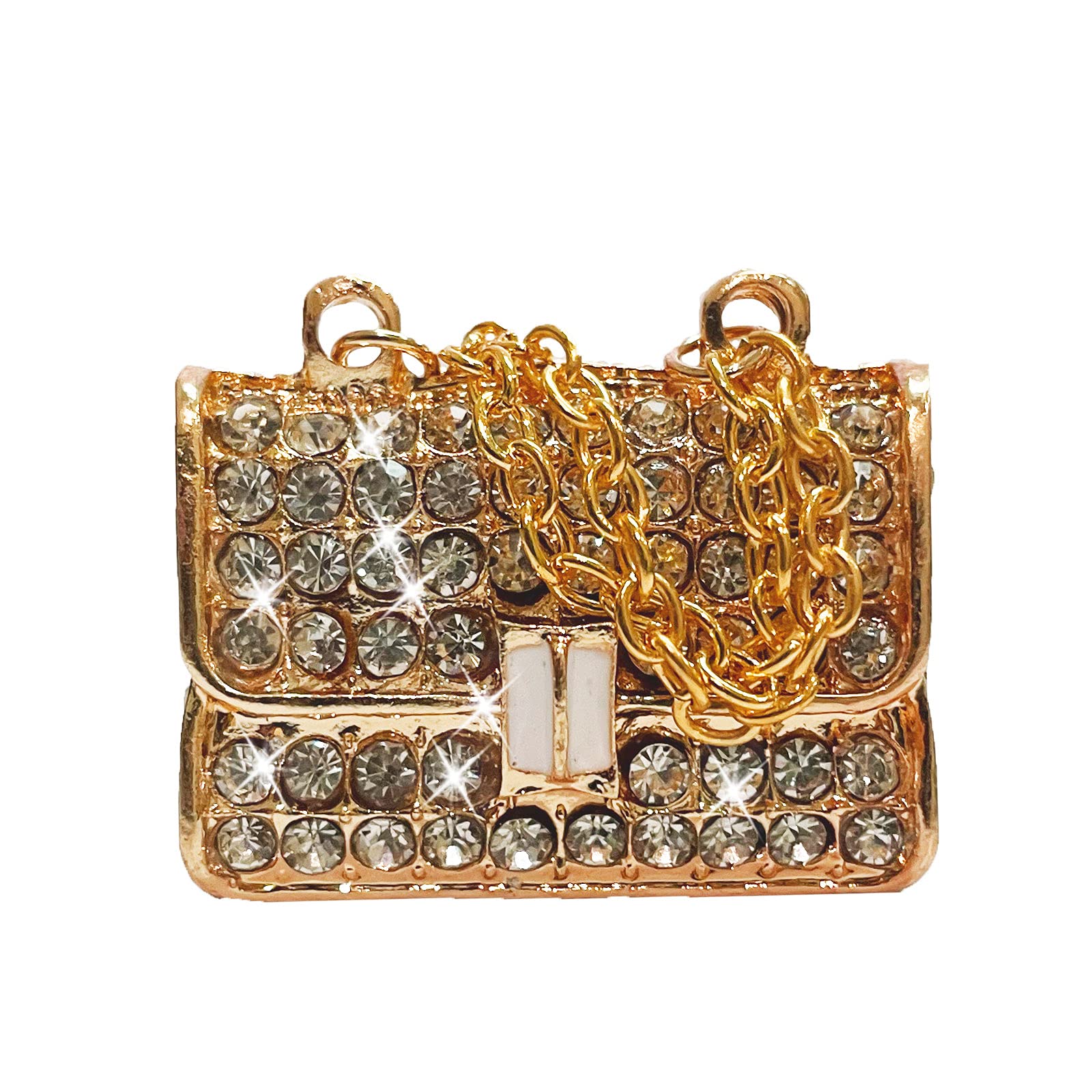 Sparkly Rhinestone High Heel Shoe & Magic Bag Car Vent Clip Charm - Bling Car Accessories for Girls, Golden Bedazzled Car Interior Decorations - Perfect for Birthday Gifts, Party Favors & Vehicle Personalization